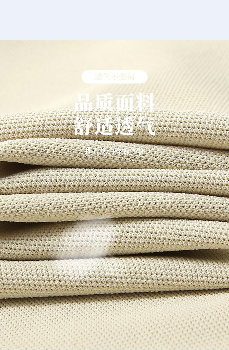 Cross-border Shengjin Series double-stripe business lapel new short-sleeved lapel polo for both men and women, fashionable and casual polo for both men and women, simple and comfortable short-sleeved trendy polo detail image 11