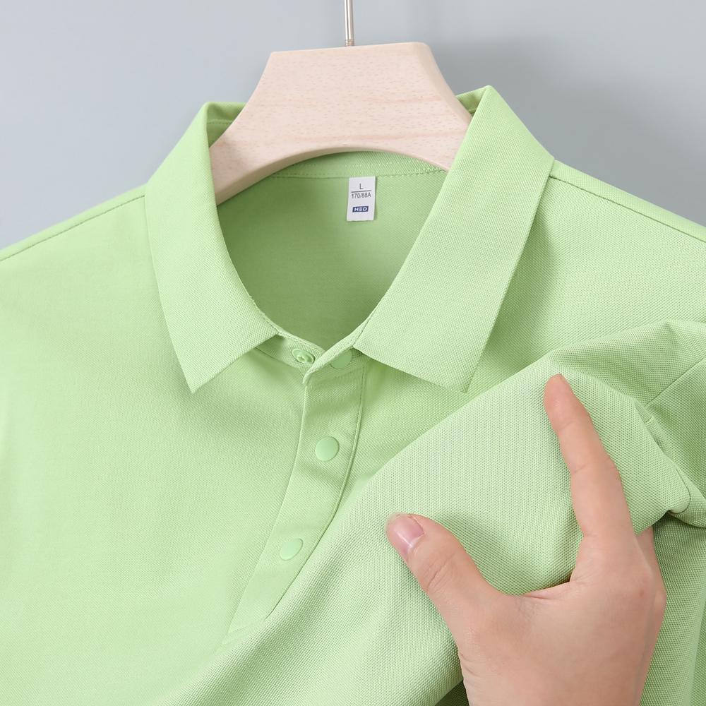 Cross-border high-end luxury 32-count 210g/㎡ cotton mid-noble solid color lapel pull frame bead ground active printing non-fading high-density anti-light anti-ultraviolet fabric (7A antibacterial cool feeling) detail image 6