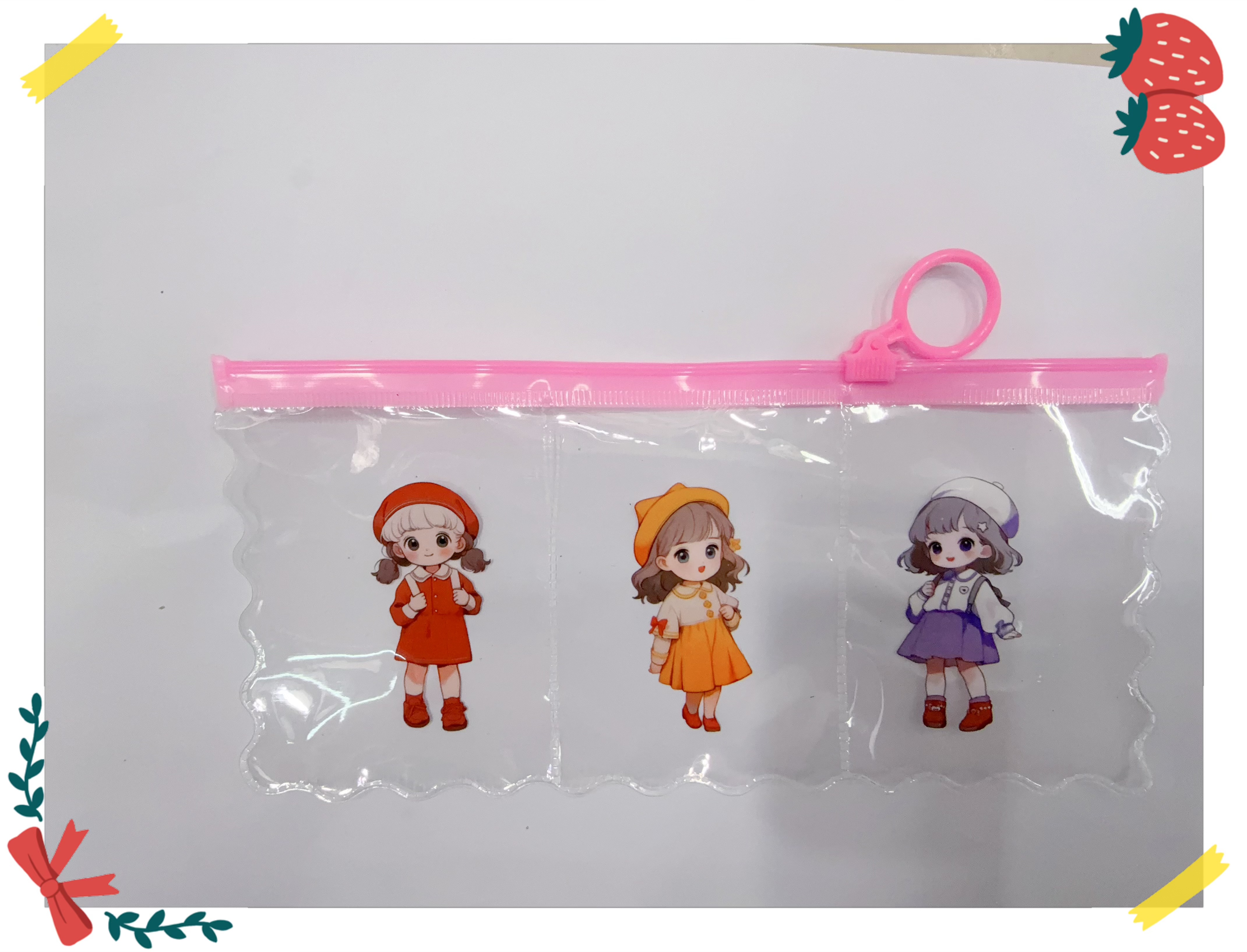 New PVC three-piece bag, opp bag, self-sealing bag details Picture