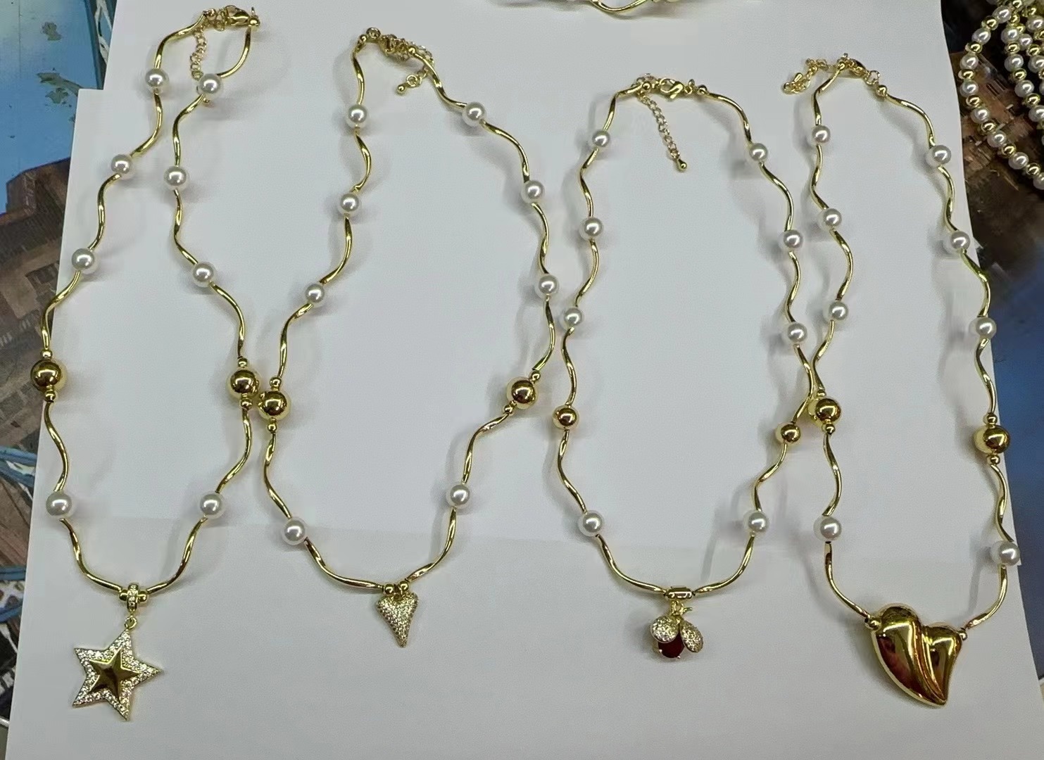Nuevos collares de perlas. Muchos estilos opcionales collar de perlas details Picture