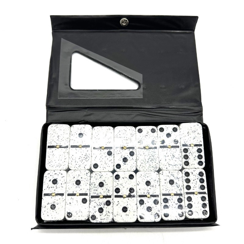 Puzzle Game 5412PVC box set of Dominoes Ivory Set 28 Double Six Domino Double Six Large Size Israeli Mahjong Item Picture