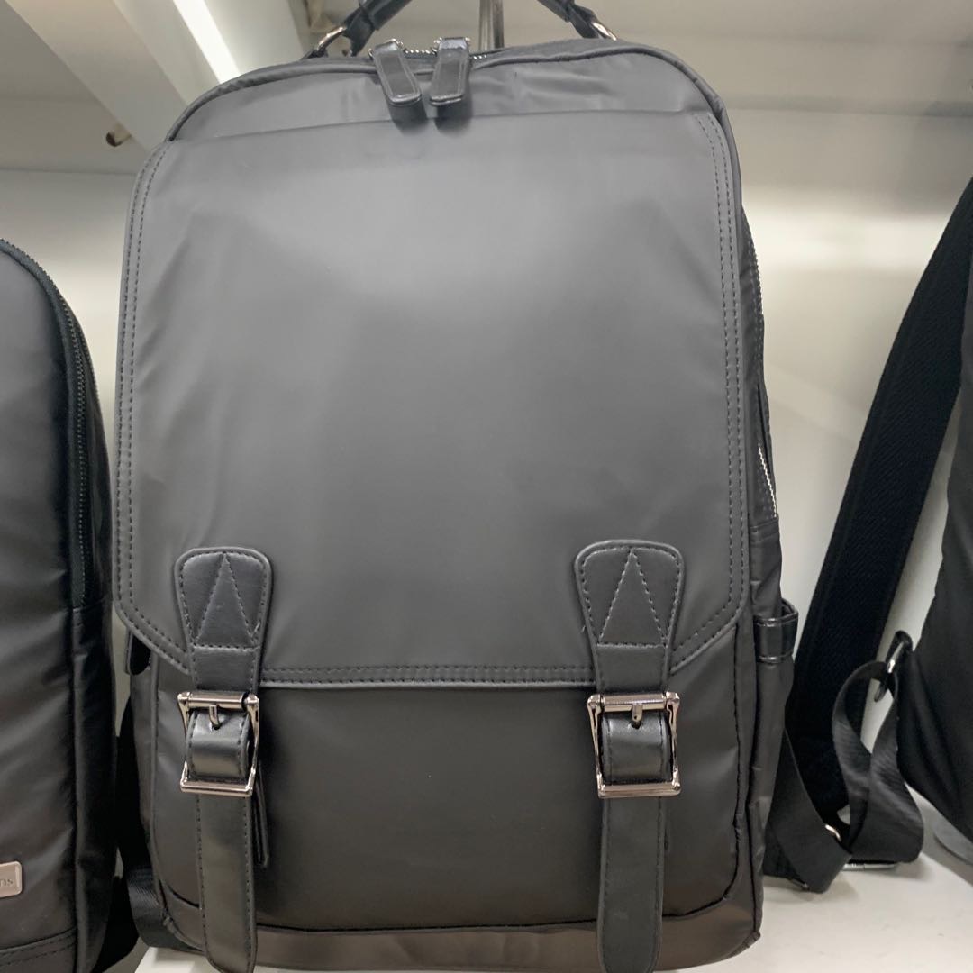 皮料款商务休闲双肩背包电脑包出差旅行背包行李包徒步包