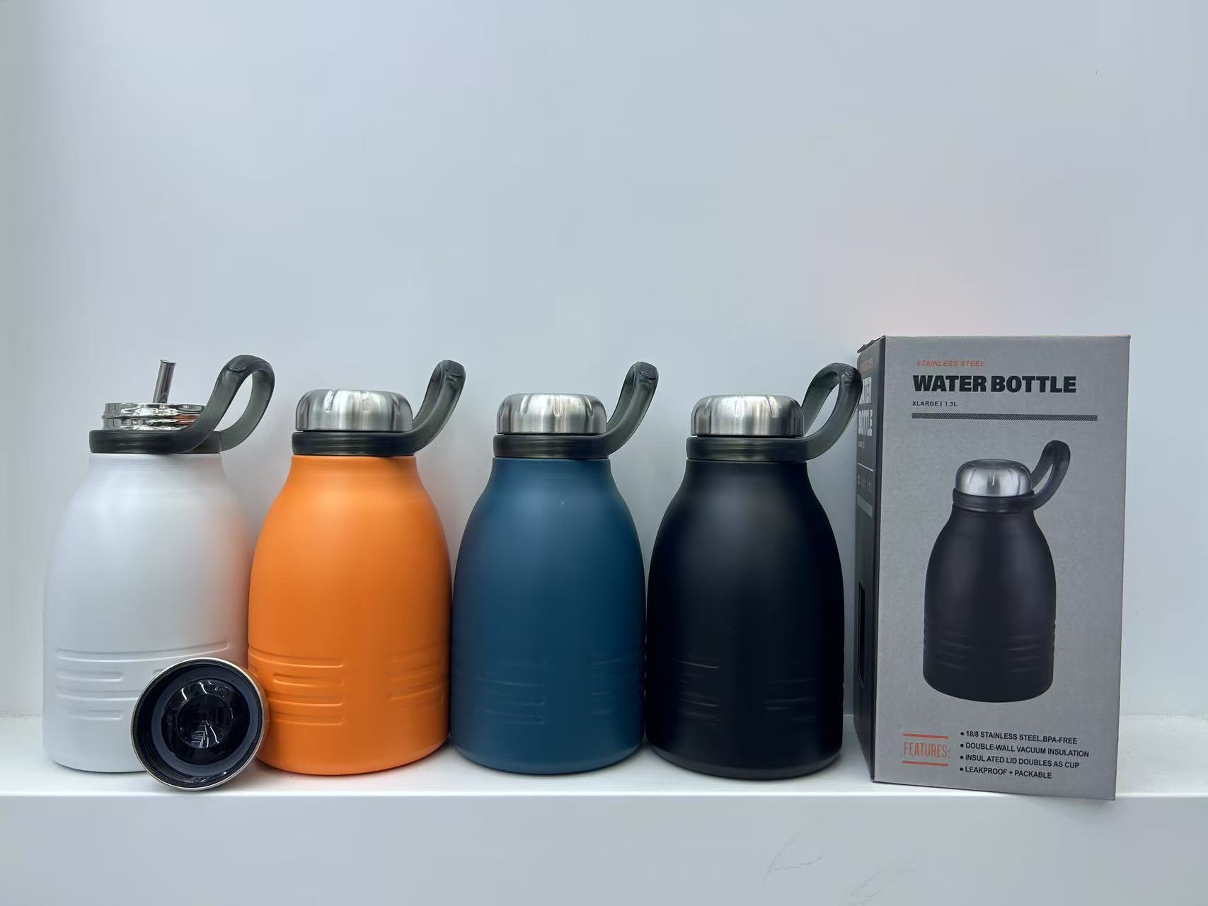 大容量手提大肚保温杯，304不锈钢，登山的不二之选