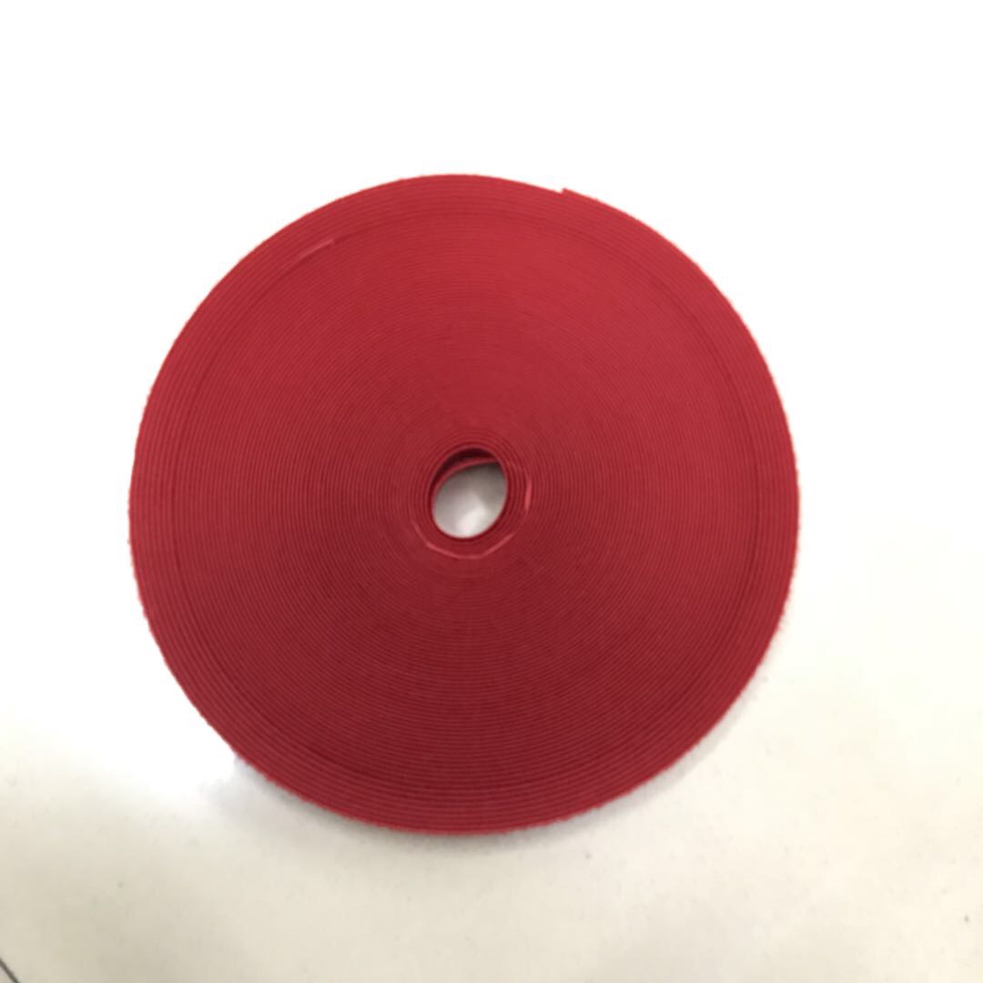 厂家直销绛红色魔术贴粘扣带圈绒排列整齐不掉色服装辅料