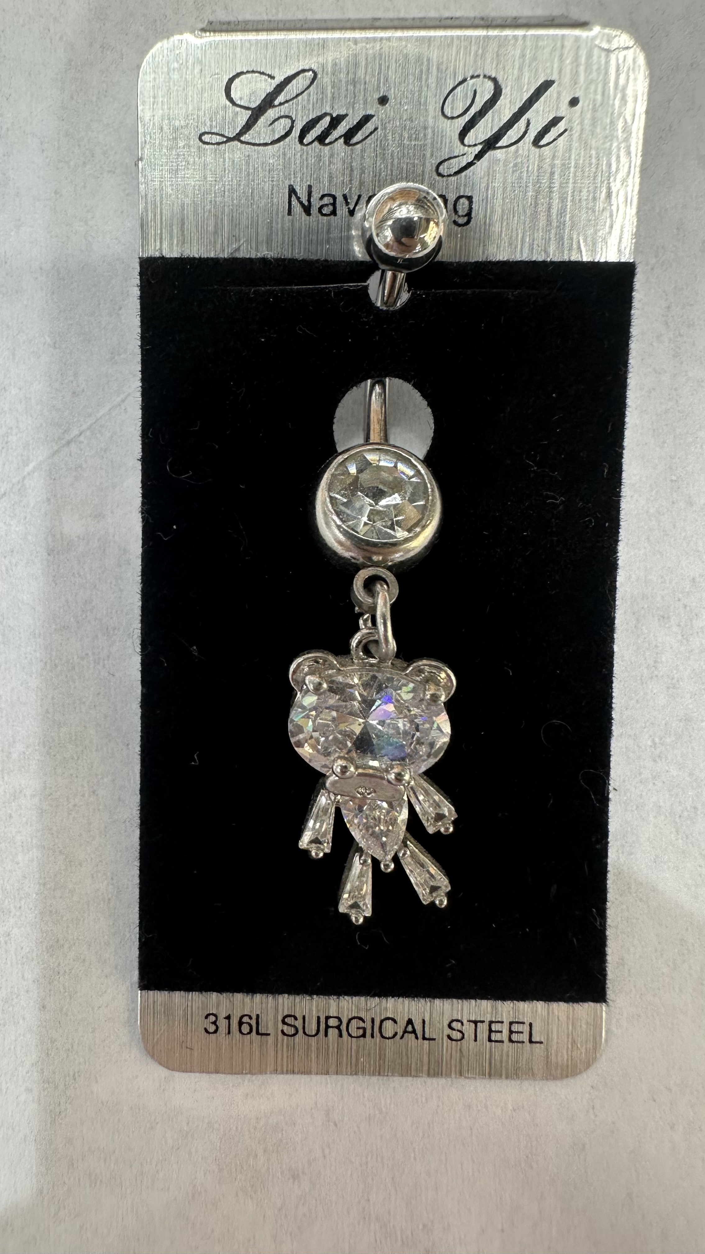 亚马逊热卖饰品、南美、欧美、流行潮流时尚饰品、小熊￼肚脐扣、穿刺、潮流时尚饰品。