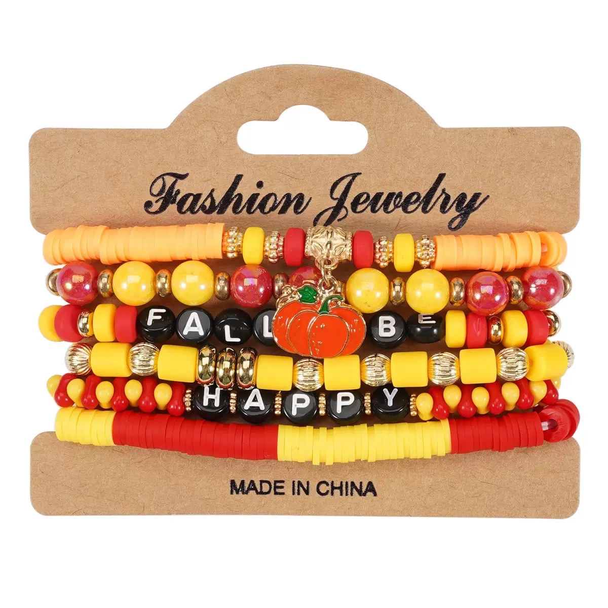 感恩节手链 秋季枫叶火鸡南瓜卡通可爱派对新款感恩节手串软陶批发饰品详情图8