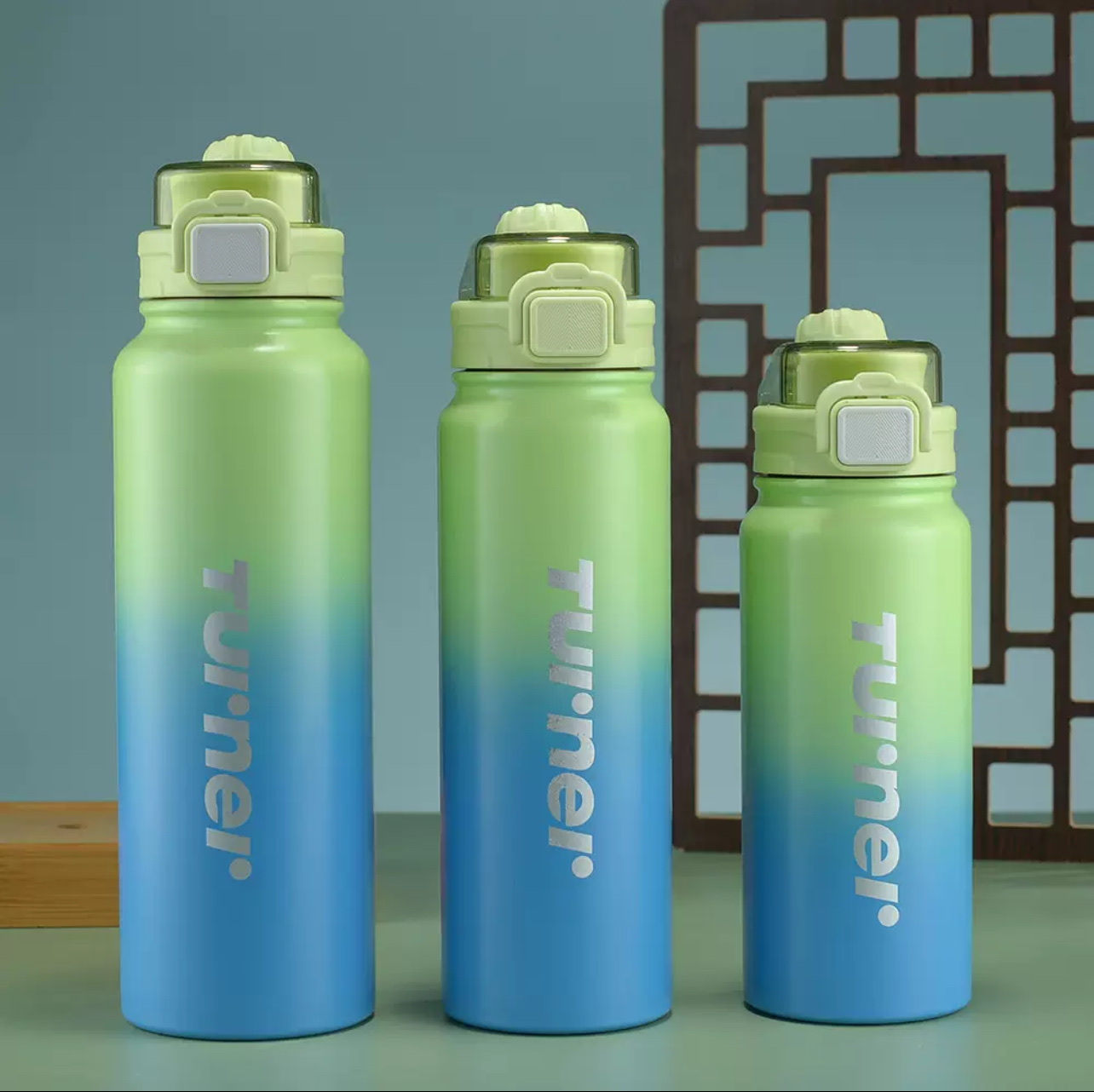 金属渐变运动弹跳保温杯，304不锈钢多容量可以选择细节图