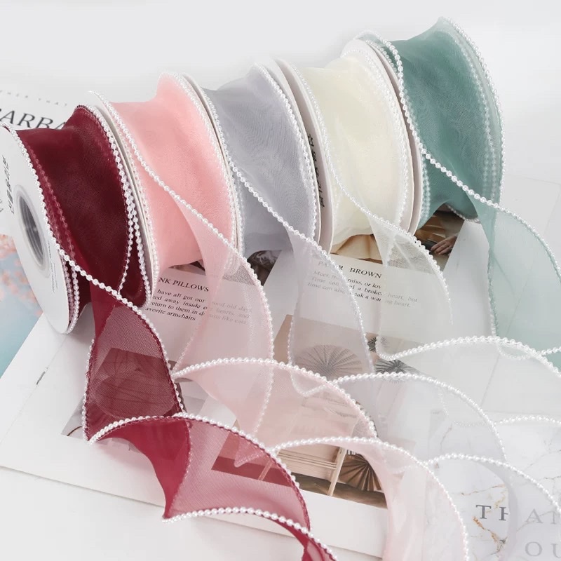 Pengfa Packaging Factory Store Pearl Fish Tail Yarn Fresh Flower Packaging Ribbon Net Yarn Ribbon Bouquet Cake Baking Packaging Yarn Flower Art Shop Materials Application Scenario
