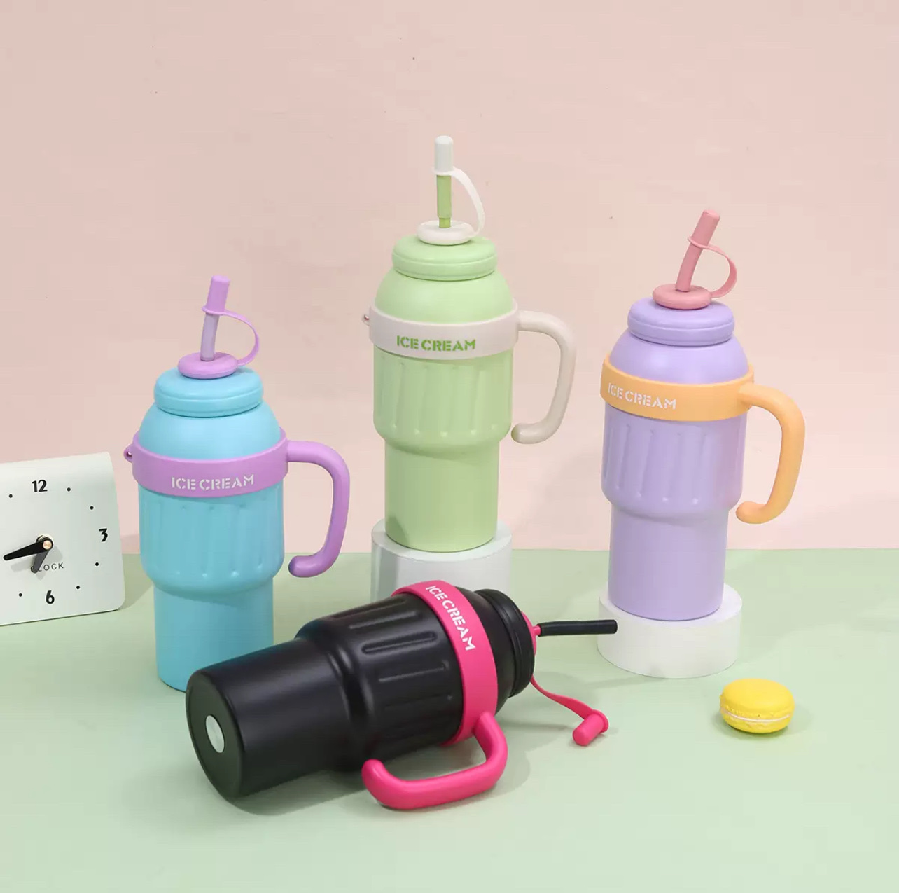 316不锈钢小清新冰霸杯，大容量高颜值，户外便携详情图3