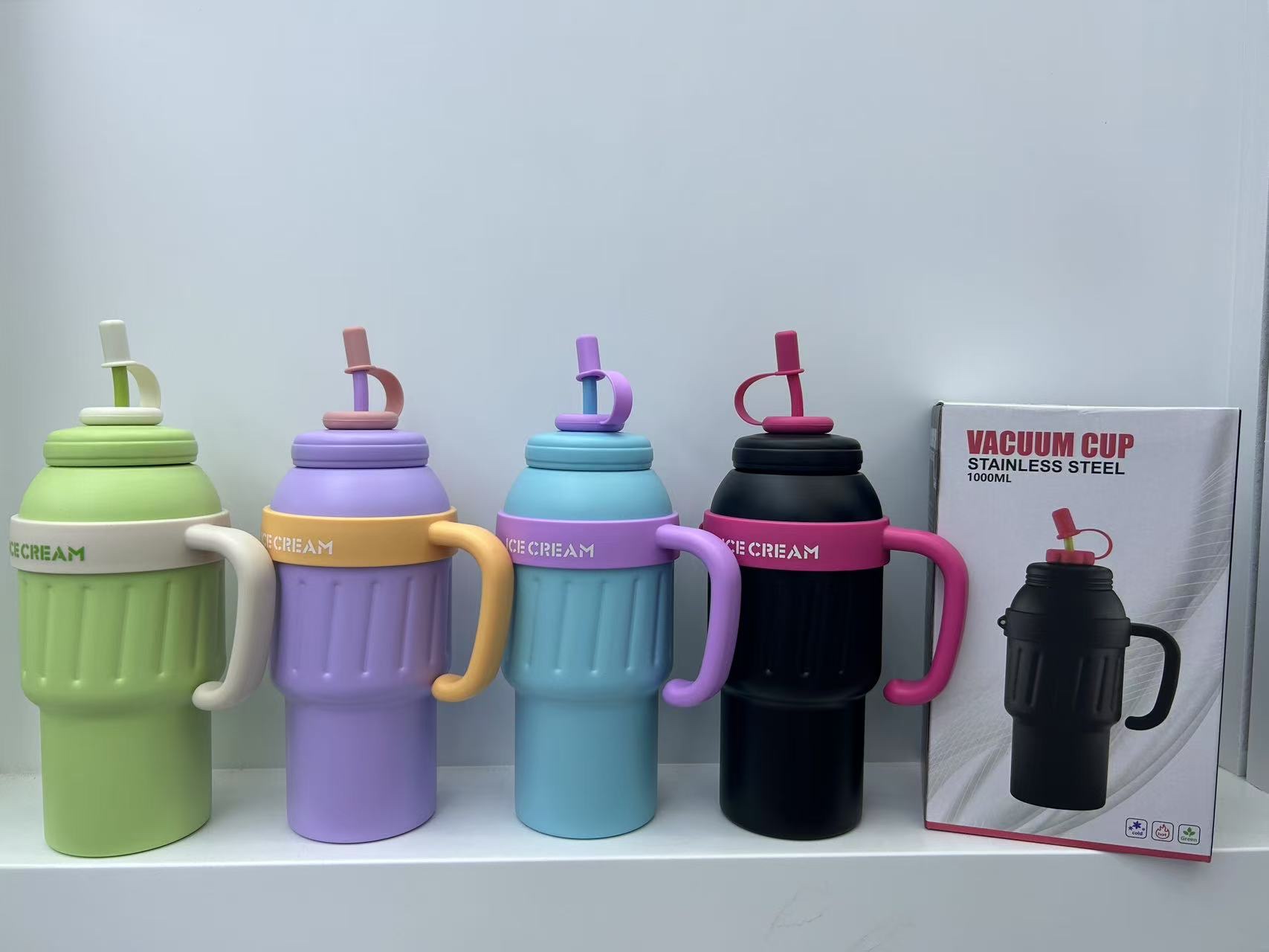 316不锈钢小清新冰霸杯，大容量高颜值，户外便携