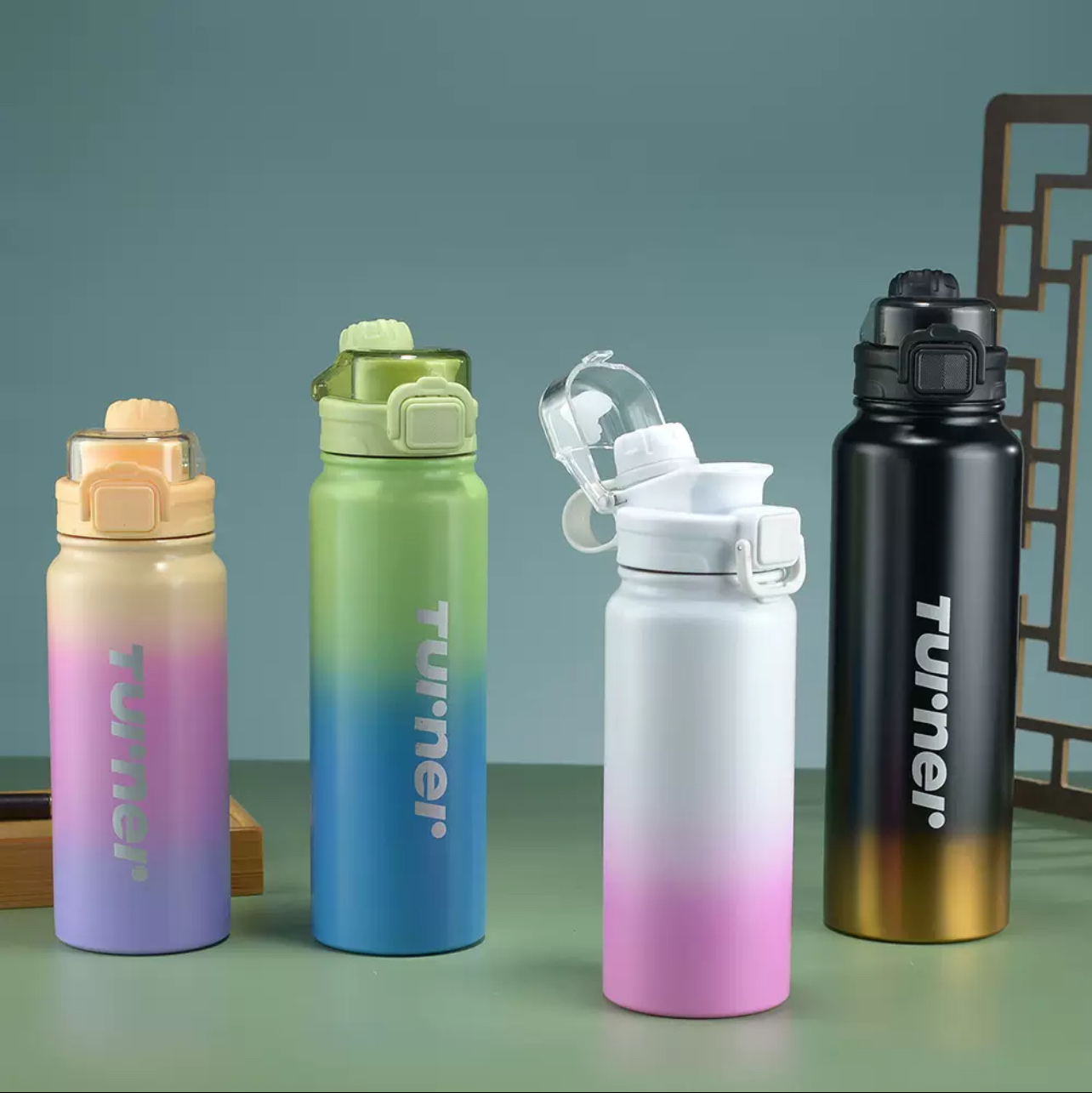 金属渐变运动弹跳保温杯，304不锈钢多容量可以选择详情图6