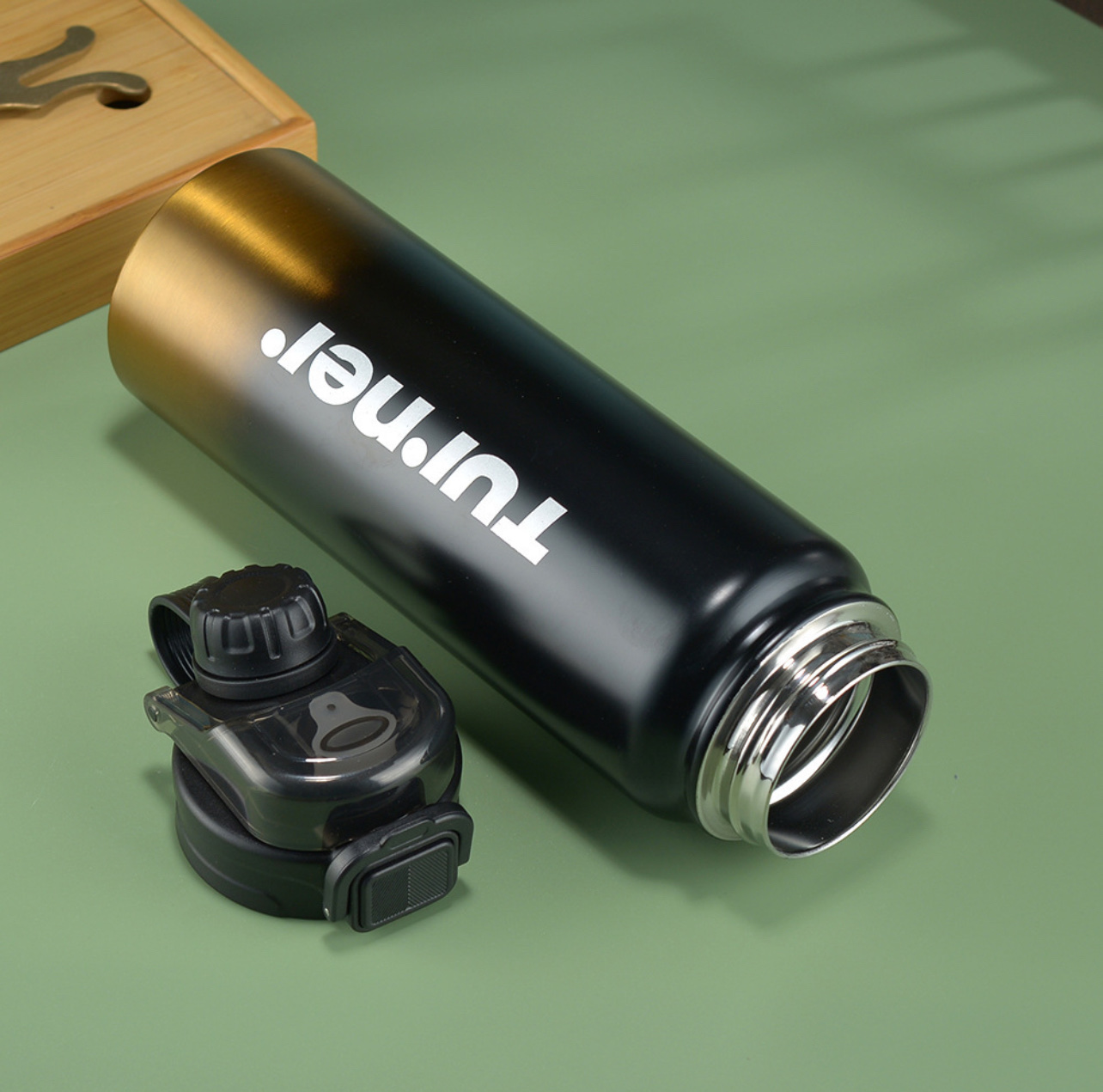 金属渐变运动弹跳保温杯，304不锈钢多容量可以选择详情图5