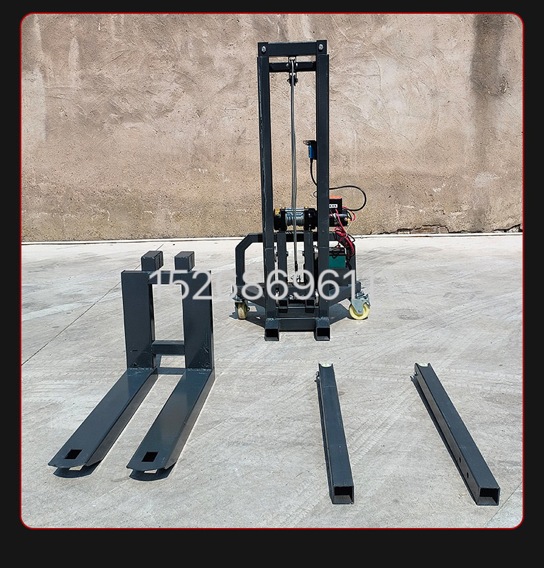 Small electric loading machine, mini foldable truck-mounted forklift, stage art and sound equipment, aviation box, hydraulic lifting platform, lift forklift detail image 18