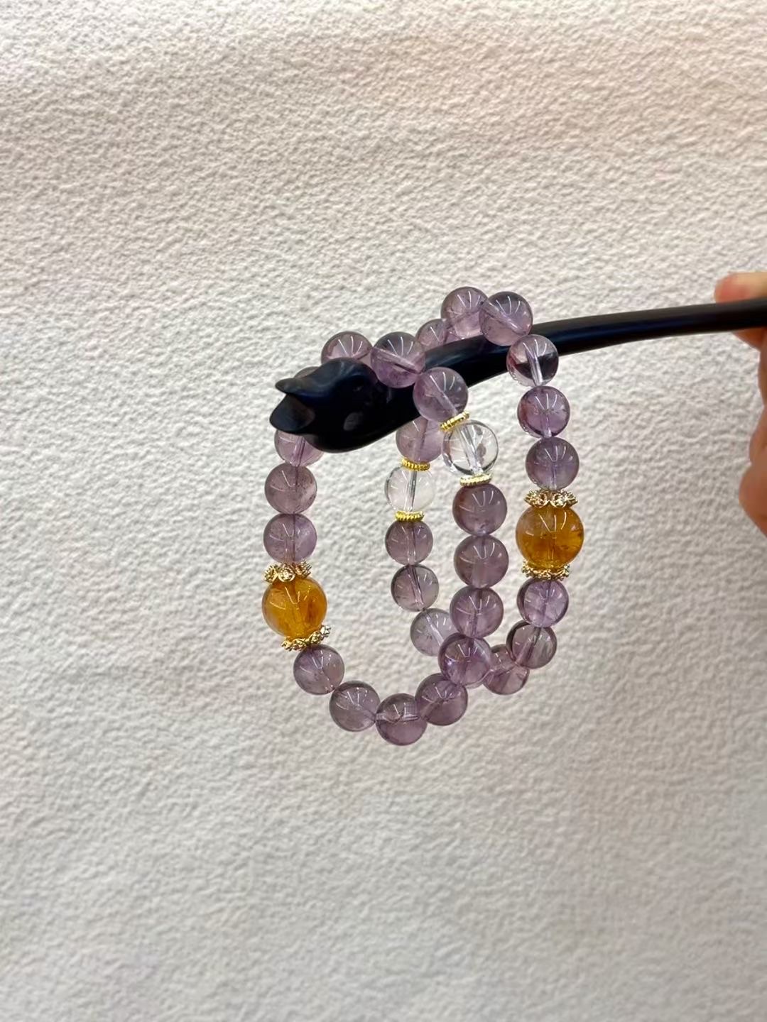 天然紫水晶手串手链女款智慧财运手链
原创事业财富水晶串手串手串女款不规则时尚详情图3