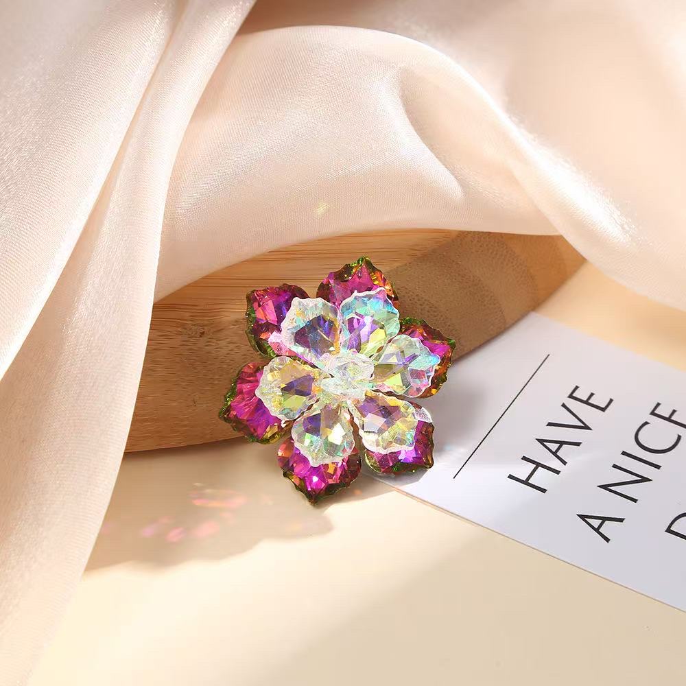 Fashionable crystal flower girls' short and retro style Specification image