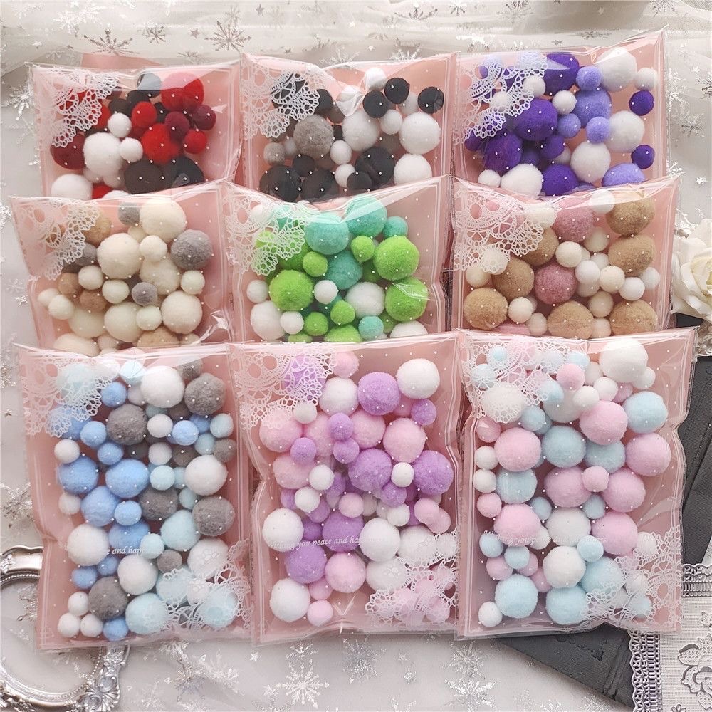 包邮+痛包毛球填充物可爱动漫二次元配件装饰组合毛团套餐高弹球