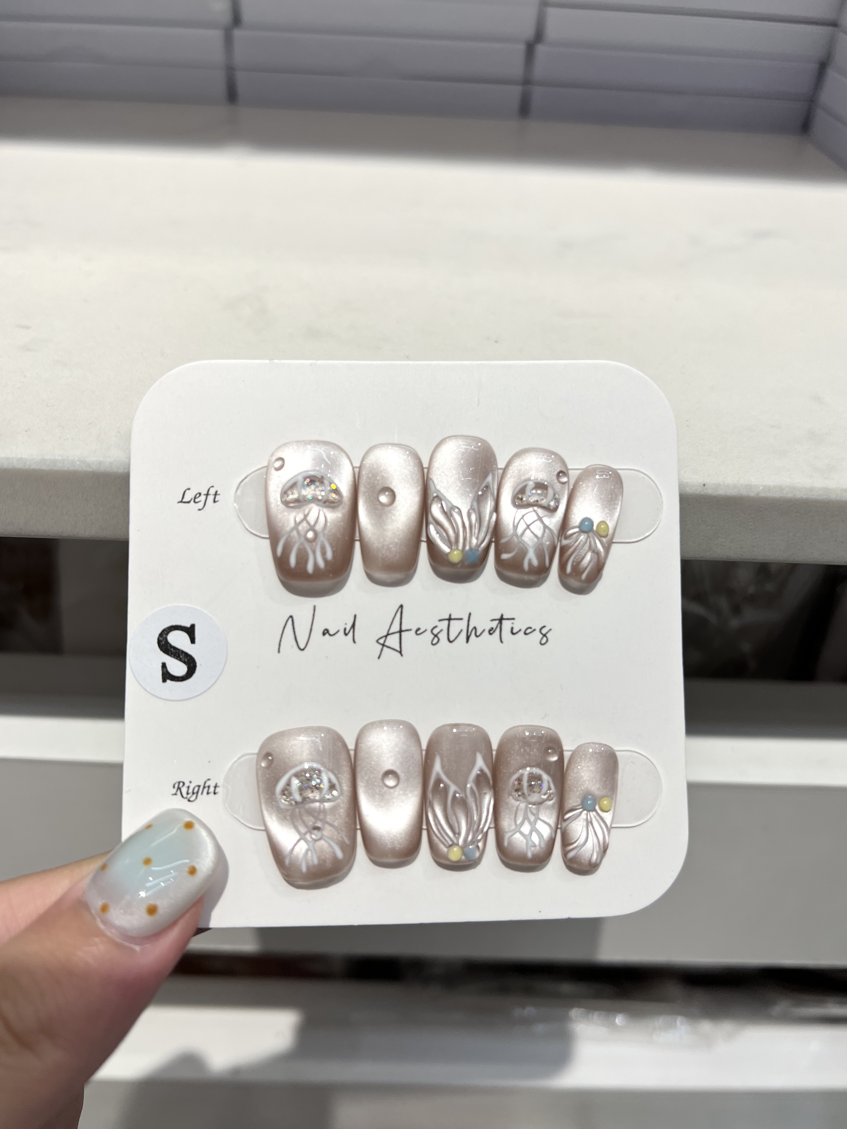 Fashionable nail art wearable nail set, wearable nail pieces, DIY handicrafts, nail art artist, high-quality wearable nail