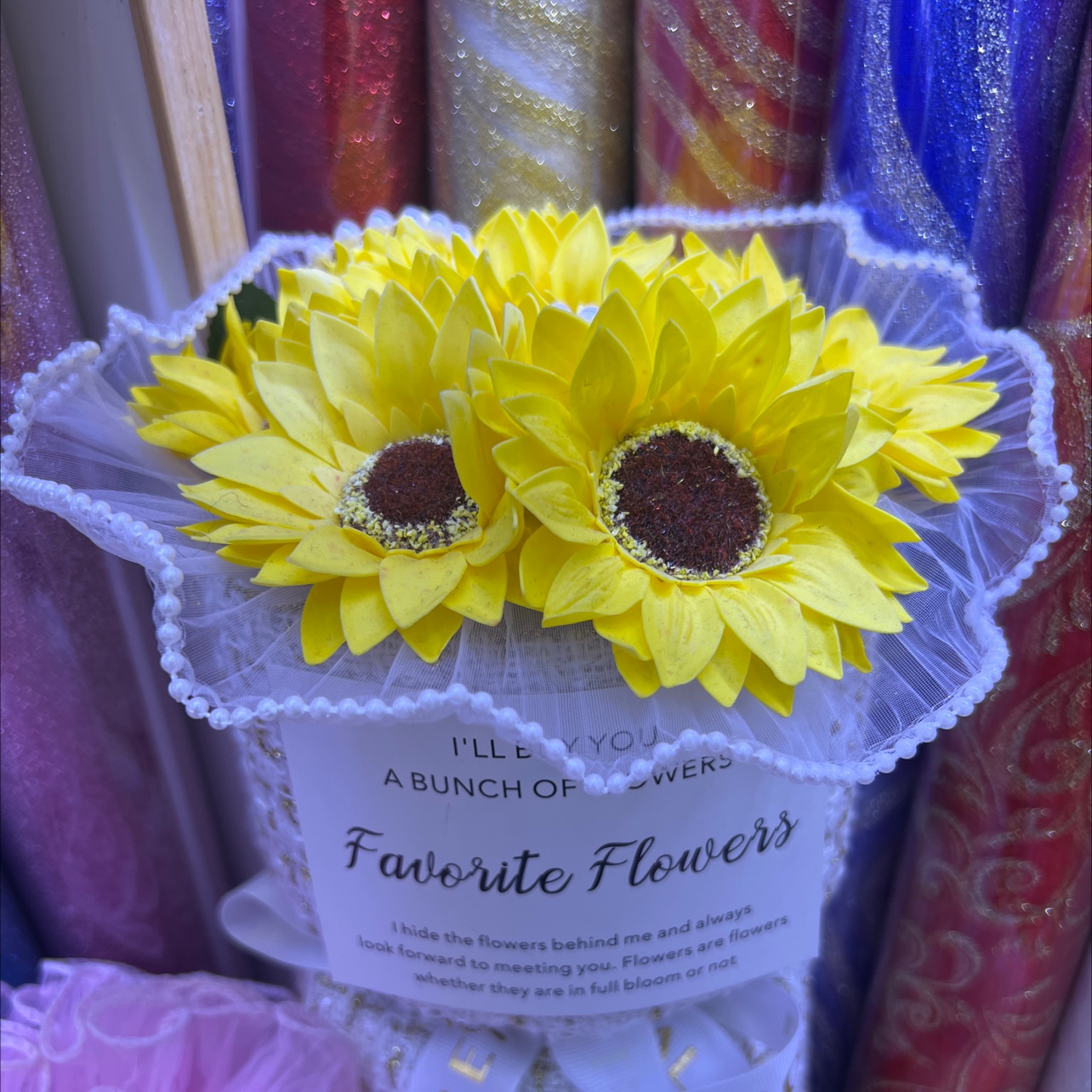 拉菲草绳子鲜花包装专用AB胶 亮片装饰 鹅毛撕单边设计 精美耐用 DIY花艺必备详情图2