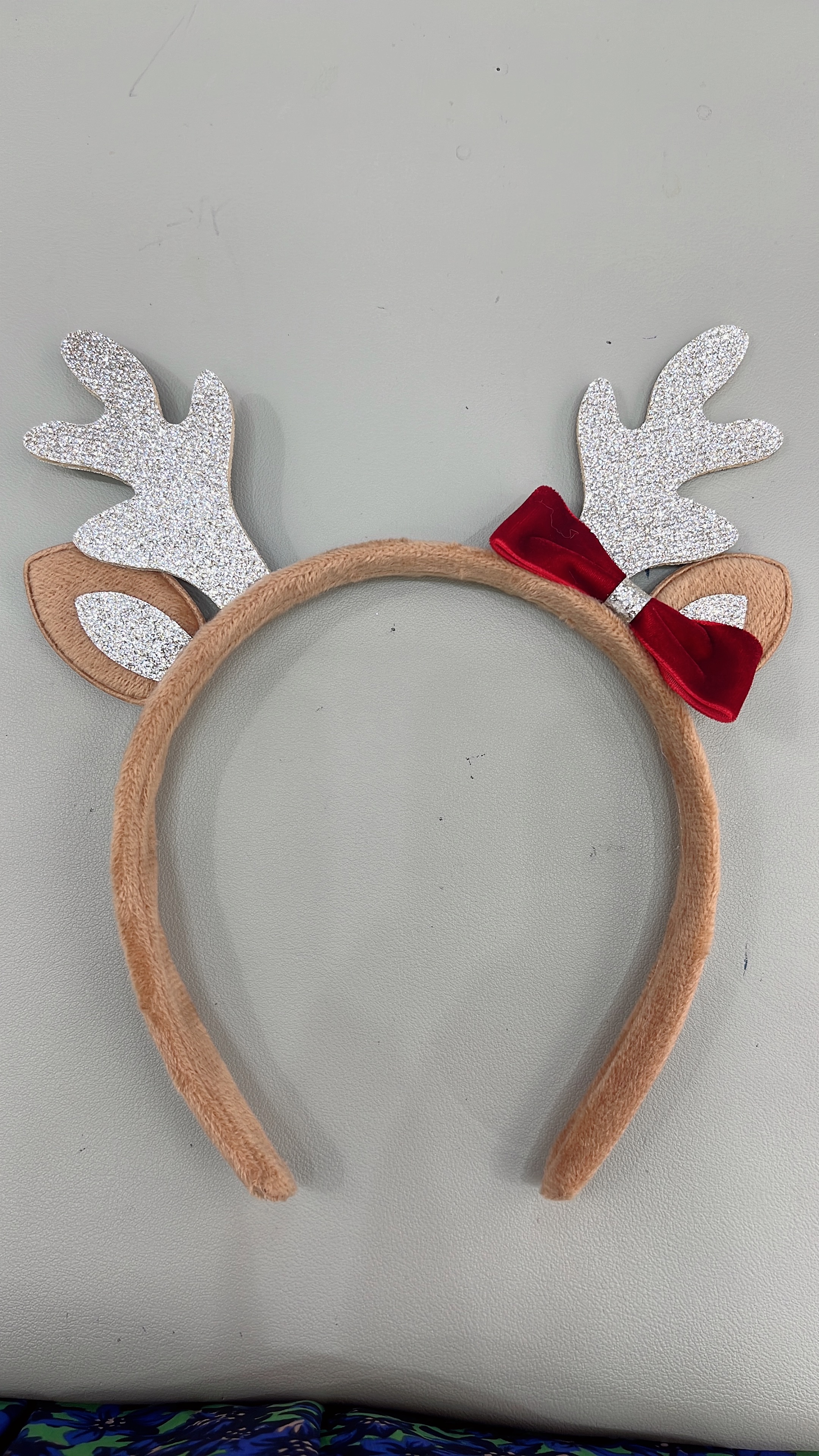 New popular Christmas reindeer antler hair accessory, headband, girls' cross-border Christmas deer antler headband, big red bow, party Christmas new headband deer antler hair accessory