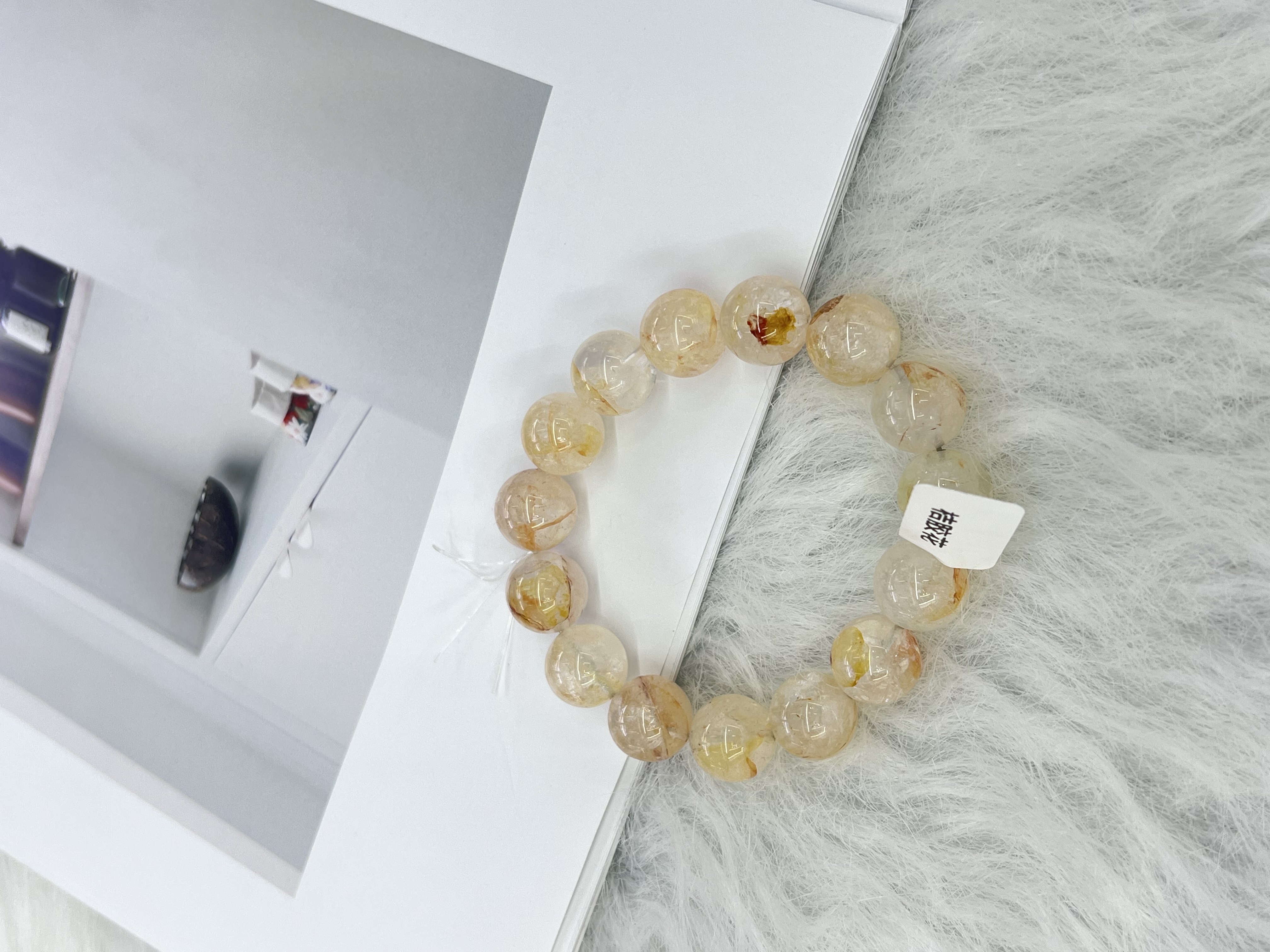 暴富天然黄水晶手链女招财金发晶黄塔晶手串财富事业女友礼物产品图