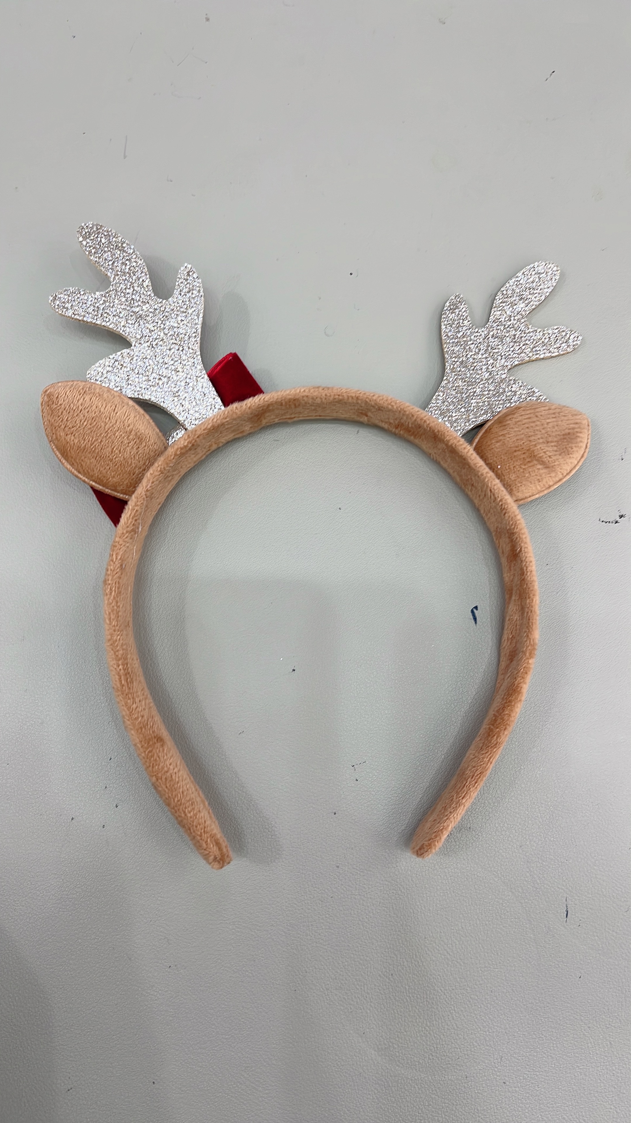 New popular Christmas reindeer antler hair accessory, headband, girls' cross-border Christmas deer antler headband, big red bow, party Christmas new headband deer antler hair accessory Specification image