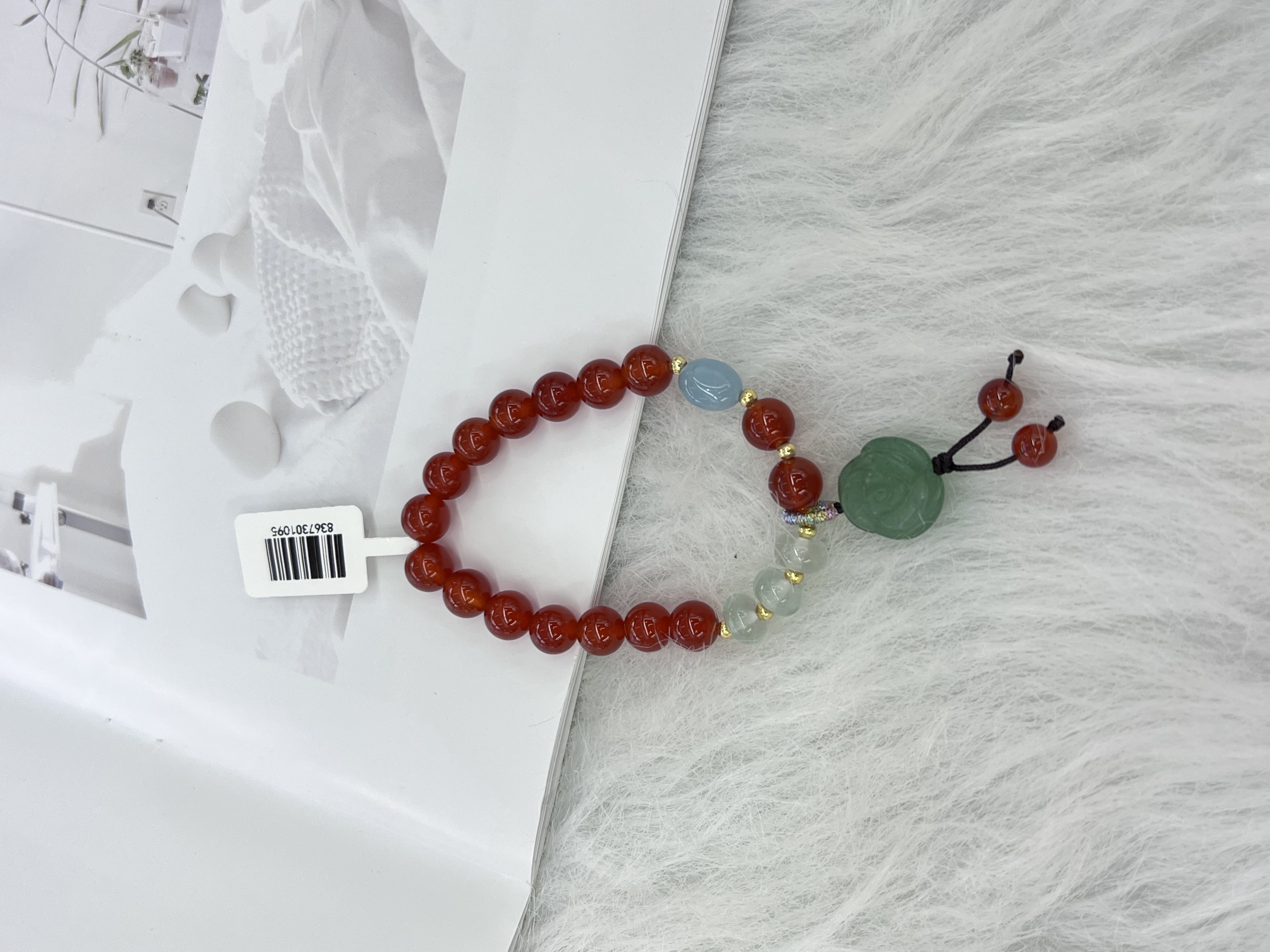 自然小铺 2024年新款和田玉饰品手链手饰莲花中国风气质优雅手串