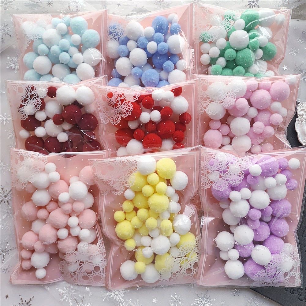 Free shipping + Pain-filled hairball, cute anime 2D accessory decoration combination, hairball set, high elasticity ball Specification image