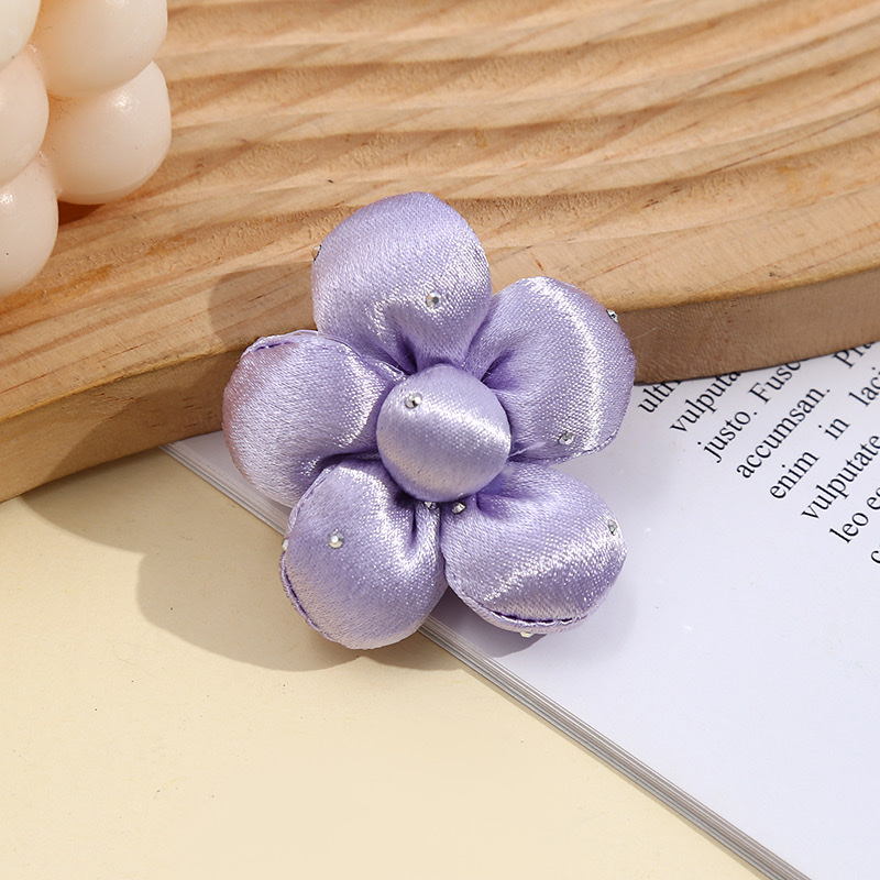 新款镶钻亮丝布充棉五瓣花手机壳包包挂件配饰发夹发圈配件批发详情图13