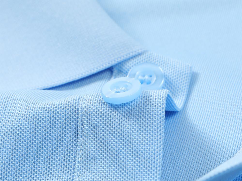 Cross-border Brocade Shirt Series: New solid-color lapel short-sleeved lapel polo shirt for both men and women, fashionable and casual polo shirt for both men and women, simple and comfortable short-sleeved trendy polo shirt detail image 9