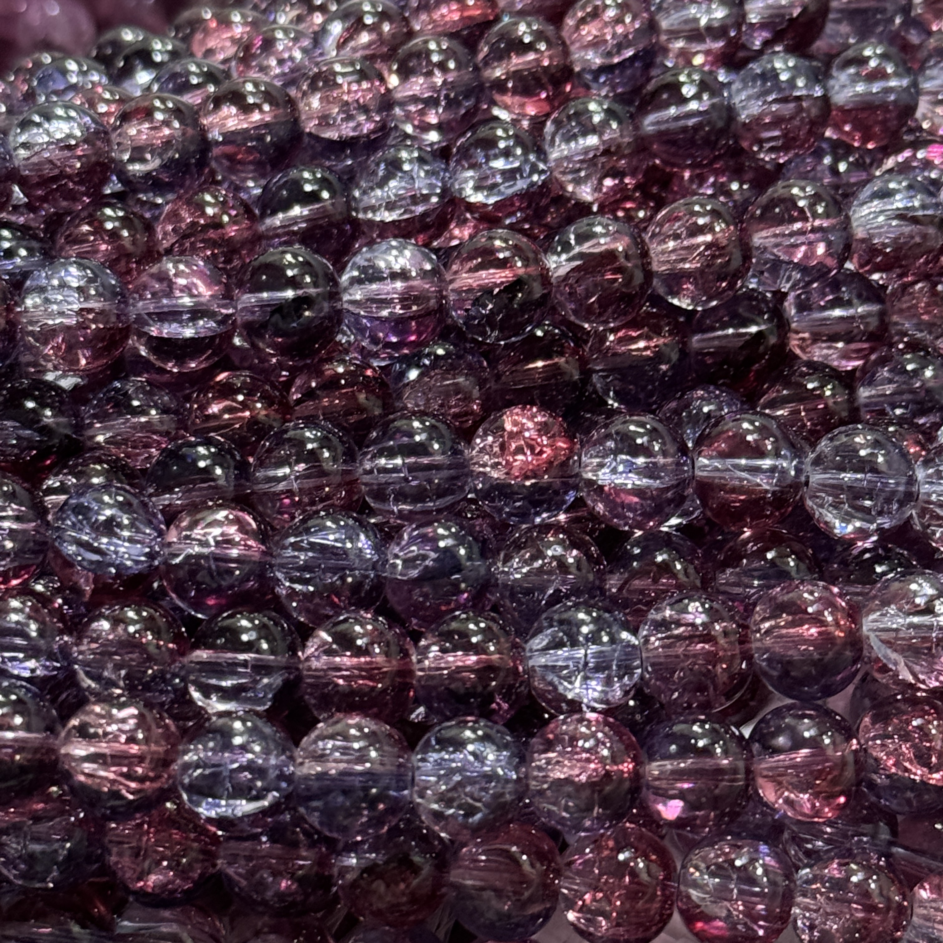 抖音爆款厂家直销卡10爆花冰裂diy配件琉璃珠串珠散珠细节图