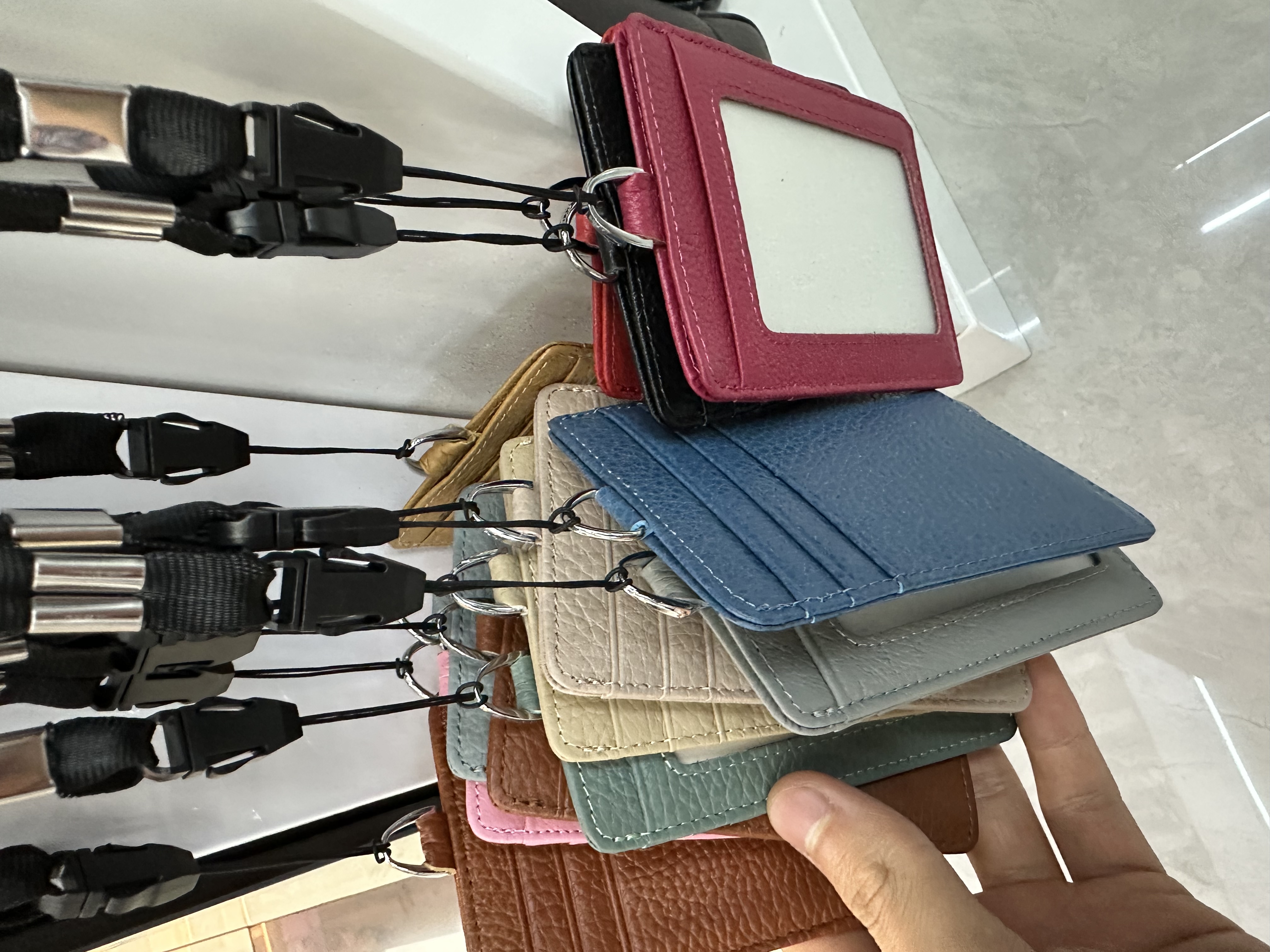 真皮工作牌 工作证 校牌学生挂脖