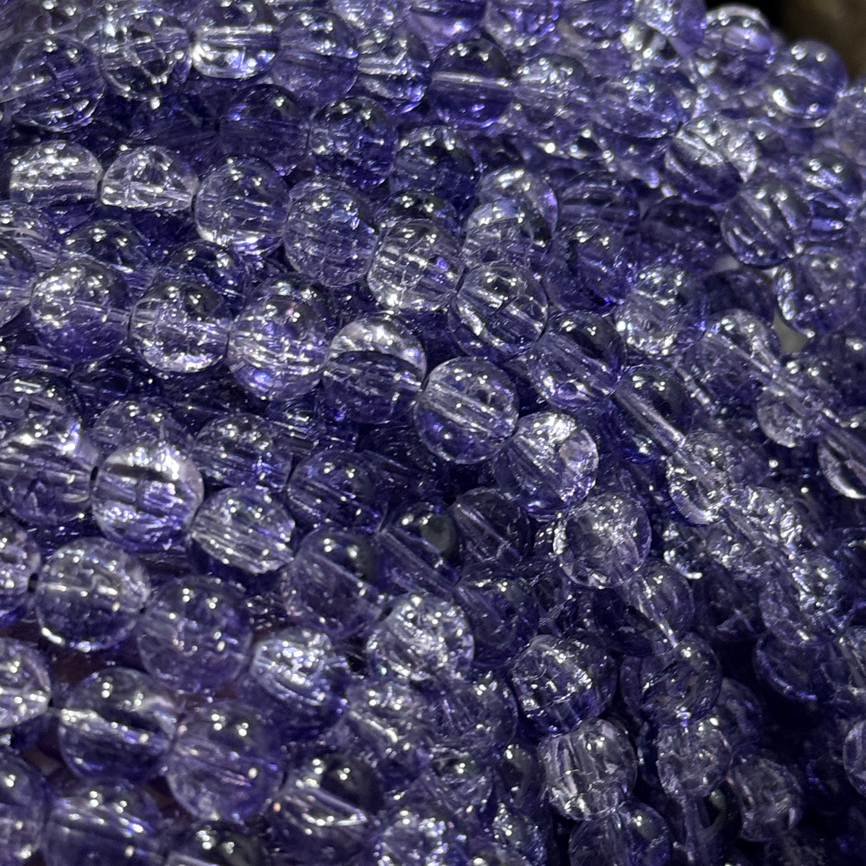 抖音爆款厂家直销卡10爆花冰裂diy配件琉璃珠串珠散珠产品图