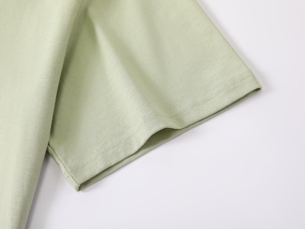 Cross-border 240 pure cotton heavyweight drop shoulder lapel short-sleeved polo, new short-sleeved lapel polo for both men and women, fashionable and casual, simple and comfortable, short-sleeved trend detail image 8