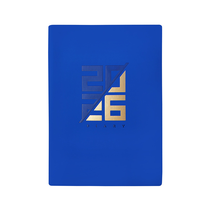 Customized A456 blue hard copy notebook with gilding for foreign trade, business hard copy hard cover notebook Item Picture