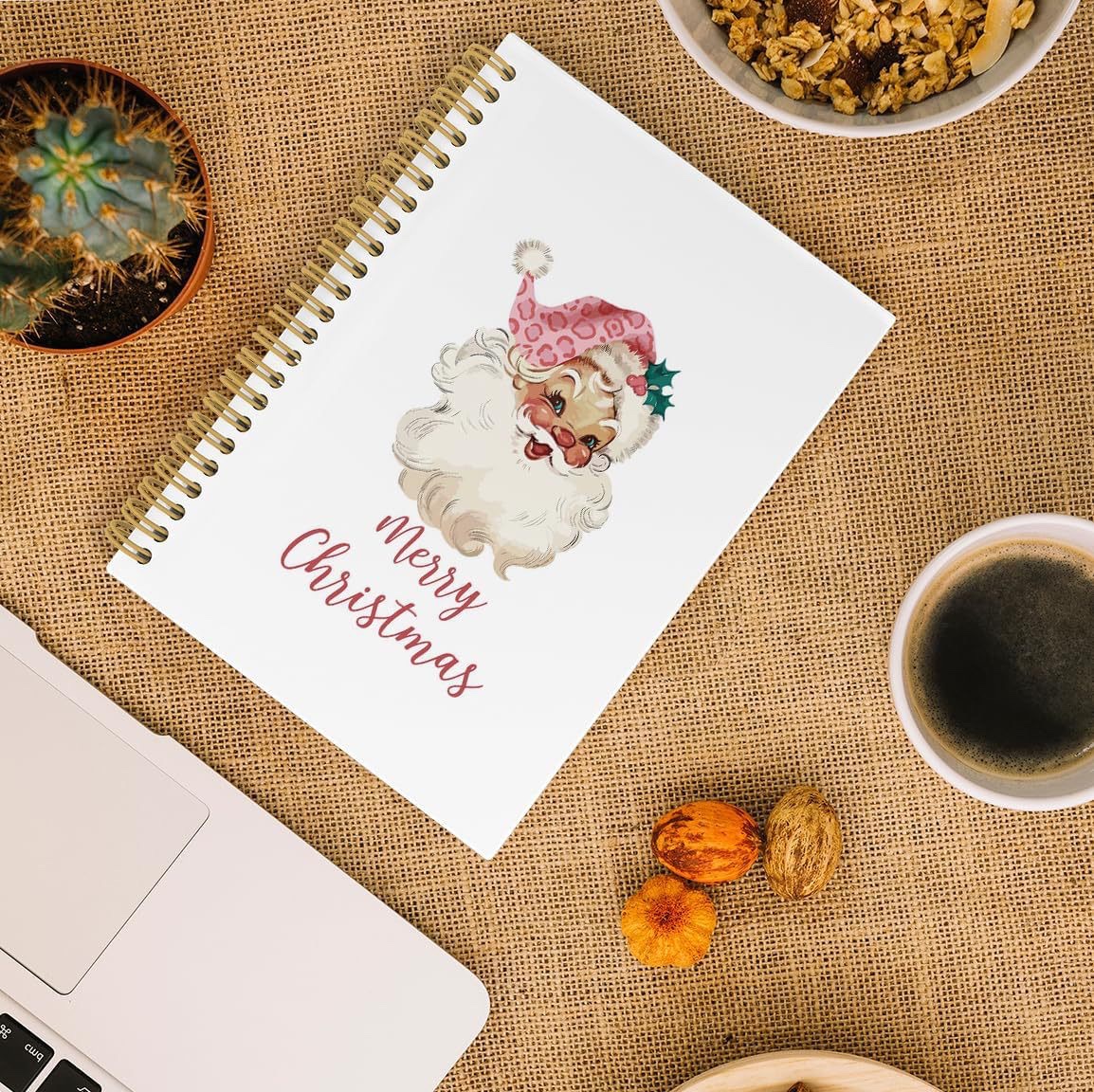 Customized foreign trade cross-border Santa Claus spiral diary, notebook coil, notebook coil, notebook custom LOGO details Picture