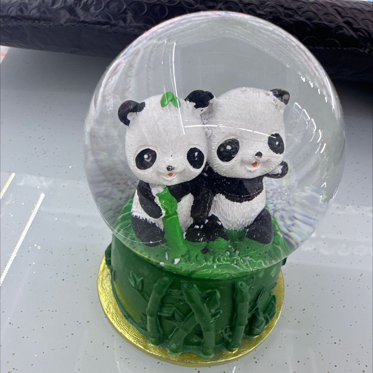 熊猫摆件水晶工艺品水晶工艺品水晶树摆件