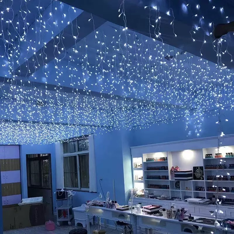 Ice strip lights, colorful lights, flashing lights, string lights, starry sky, waterfall lights, atmosphere lights, outdoor camping decorations, starry sky light strips, Christmas ornaments, Christmas detail image 3