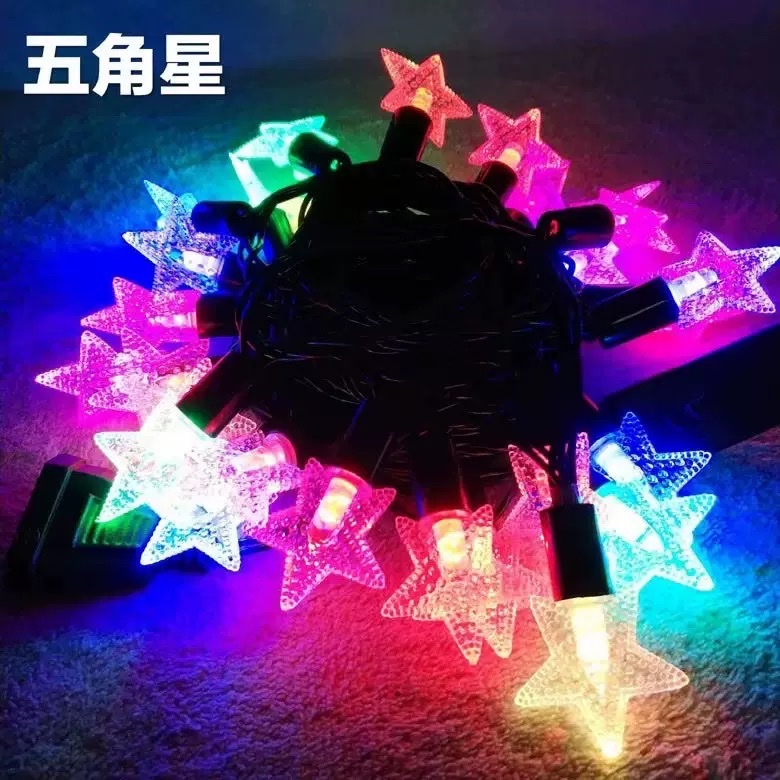 New Year decorative lights, flashing lights, string lights, starry sky, LED star lights, outdoor tent small lights, string lights, balcony atmosphere lights, Christmas decorations, Christmas, Christmas
