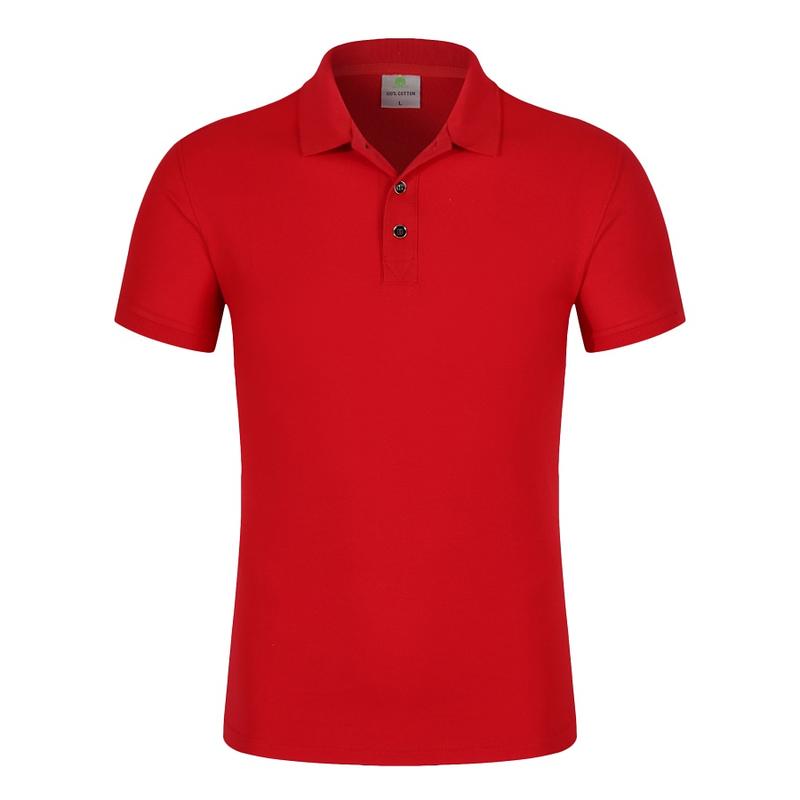 Cross-border pure cotton all-cotton lapel short-sleeved shirt with slit hem, new short-sleeved lapel polo shirt for both men and women, fashionable and casual polo shirt for both men and women, simple and comfortable short-sleeved trendy polo shirt detail image 16