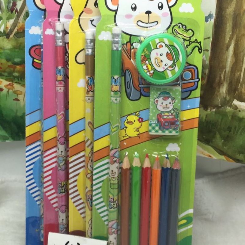 铅笔橡皮擦尺子套装幼儿园小学生毕业季小礼物文具套装