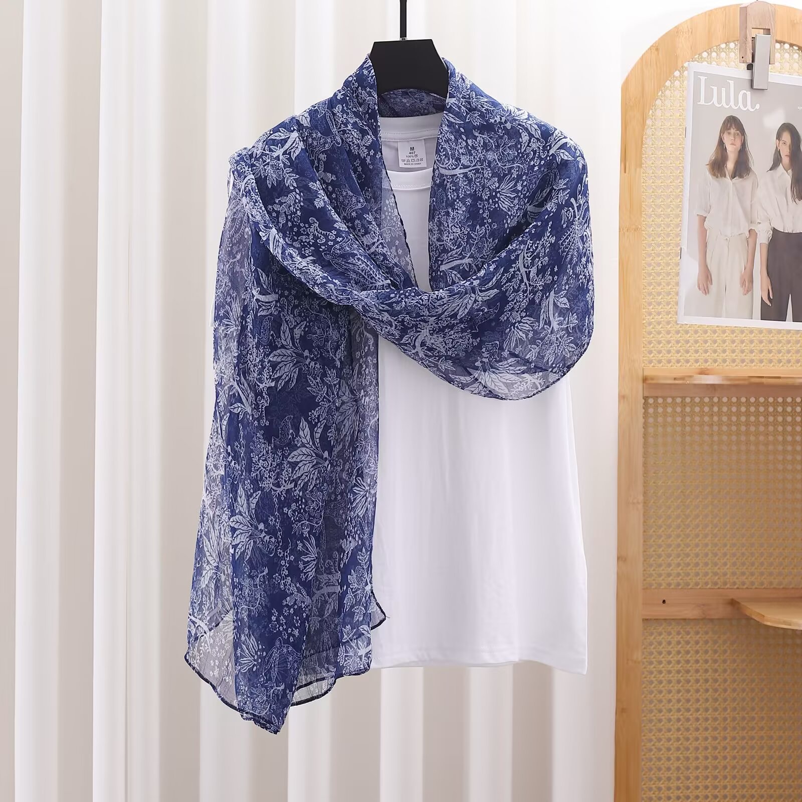 沙特阿拉伯风情人棉沙滩披肩丝巾围巾轻薄舒适多用途现货围巾详情图15