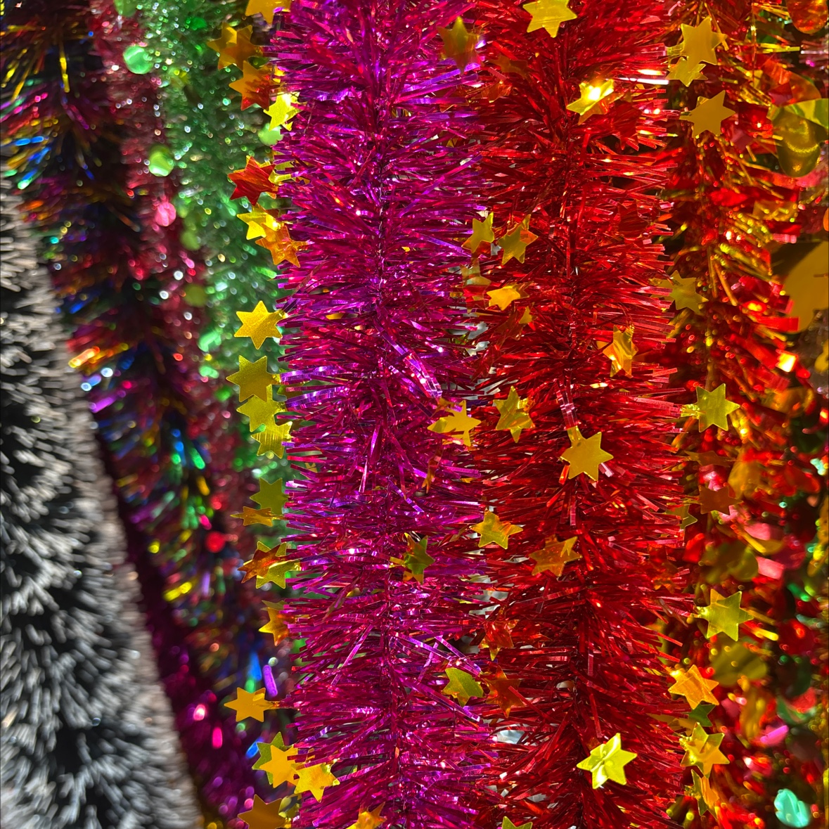 小五星彩条，金边彩条，圣诞节