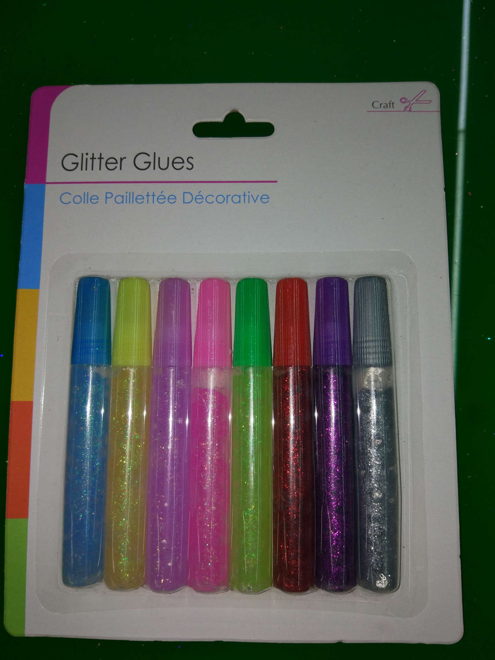 10克闪光胶8支套装，金葱 胶10克套装