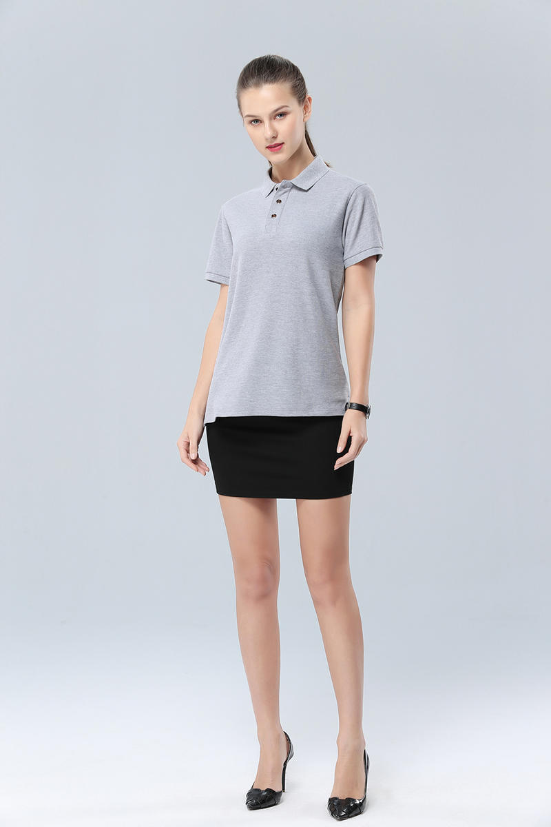 Cross-border pure cotton all-cotton lapel short-sleeved shirt with slit hem, new short-sleeved lapel polo shirt for both men and women, fashionable and casual polo shirt for both men and women, simple and comfortable short-sleeved trendy polo shirt detail image 9