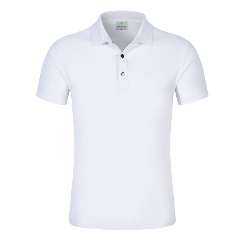 Cross-border pure cotton all-cotton lapel short-sleeved shirt with slit hem, new short-sleeved lapel polo shirt for both men and women, fashionable and casual polo shirt for both men and women, simple and comfortable short-sleeved trendy polo shirt detail image 15