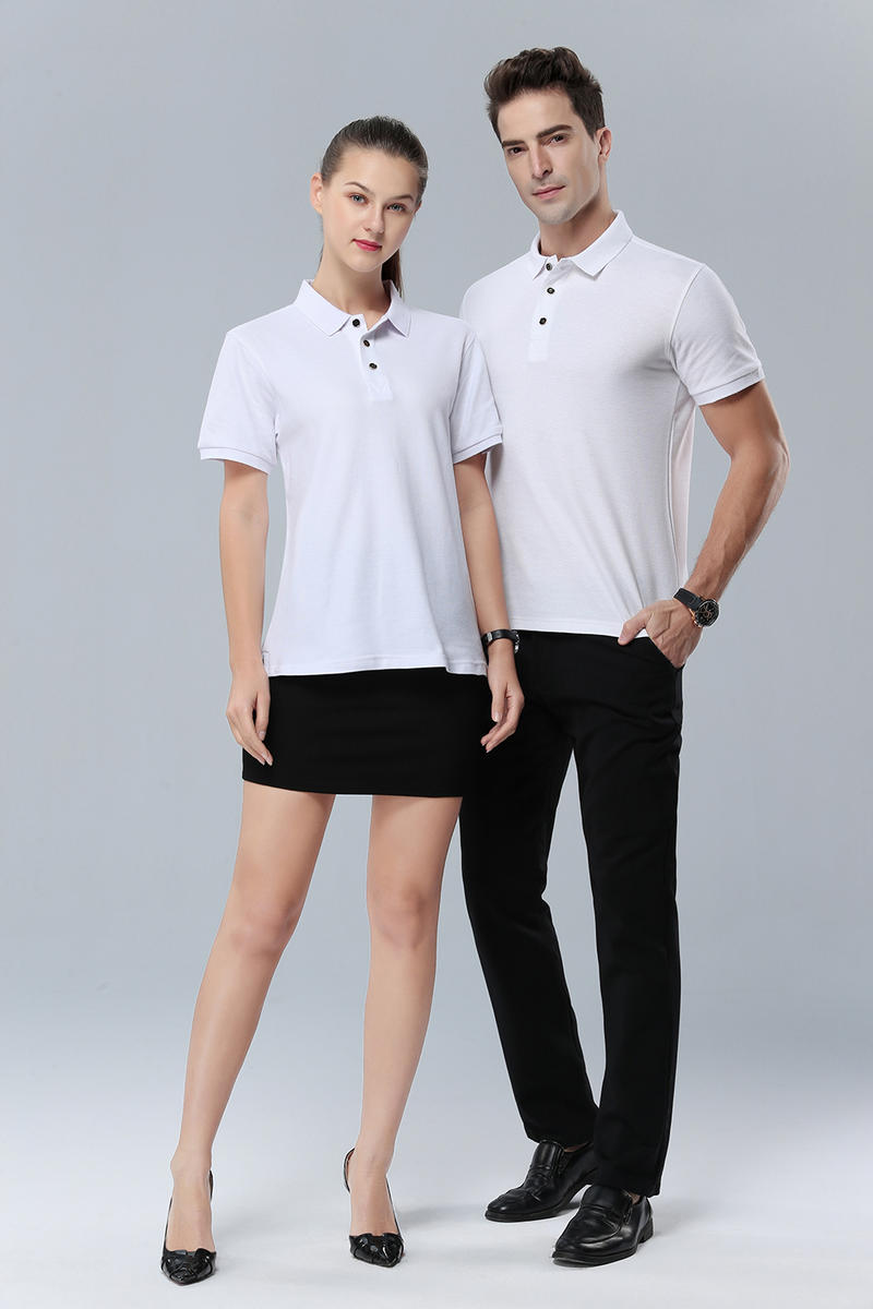 Cross-border pure cotton all-cotton lapel short-sleeved shirt with slit hem, new short-sleeved lapel polo shirt for both men and women, fashionable and casual polo shirt for both men and women, simple and comfortable short-sleeved trendy polo shirt Application Scenario