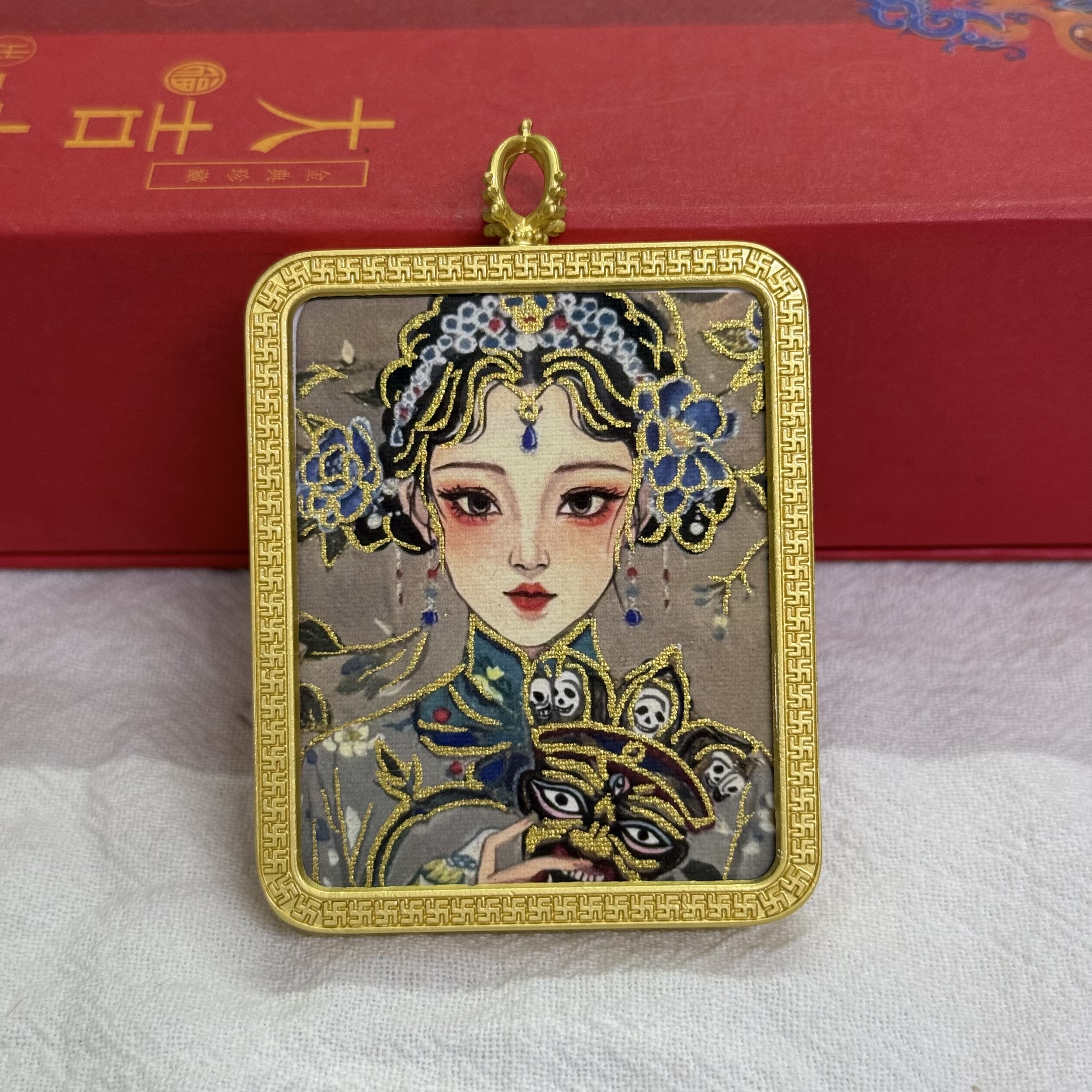描金手绘唐卡扎基拉姆半手绘前世今生单面唐卡批发产品图