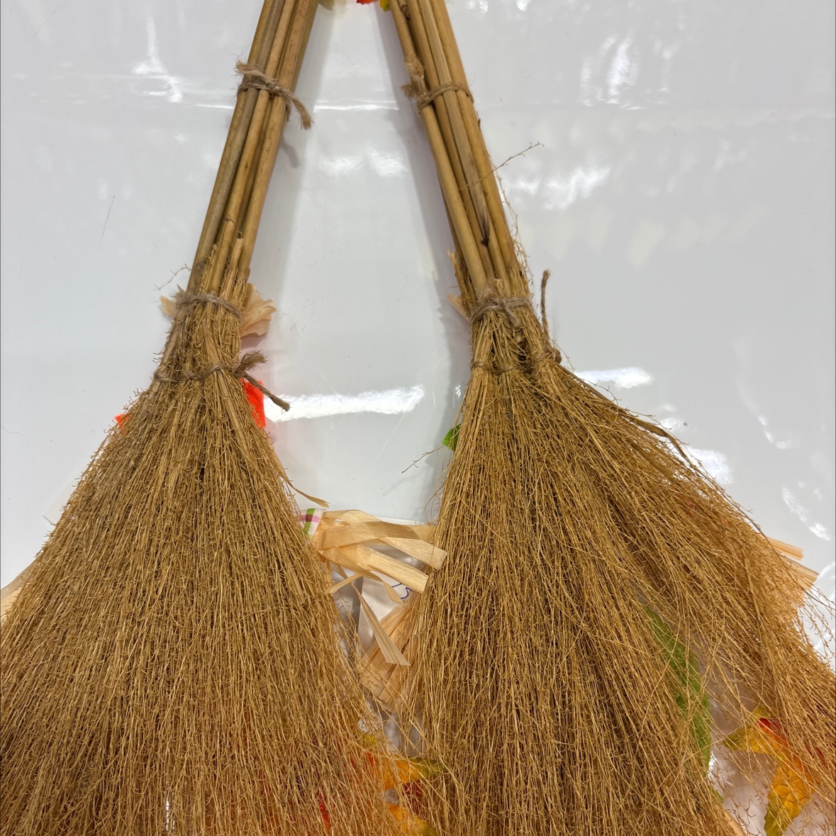 复活节万圣节丰收节稻草人插杆扫帚挂件稻草人装饰工艺摆件细节图