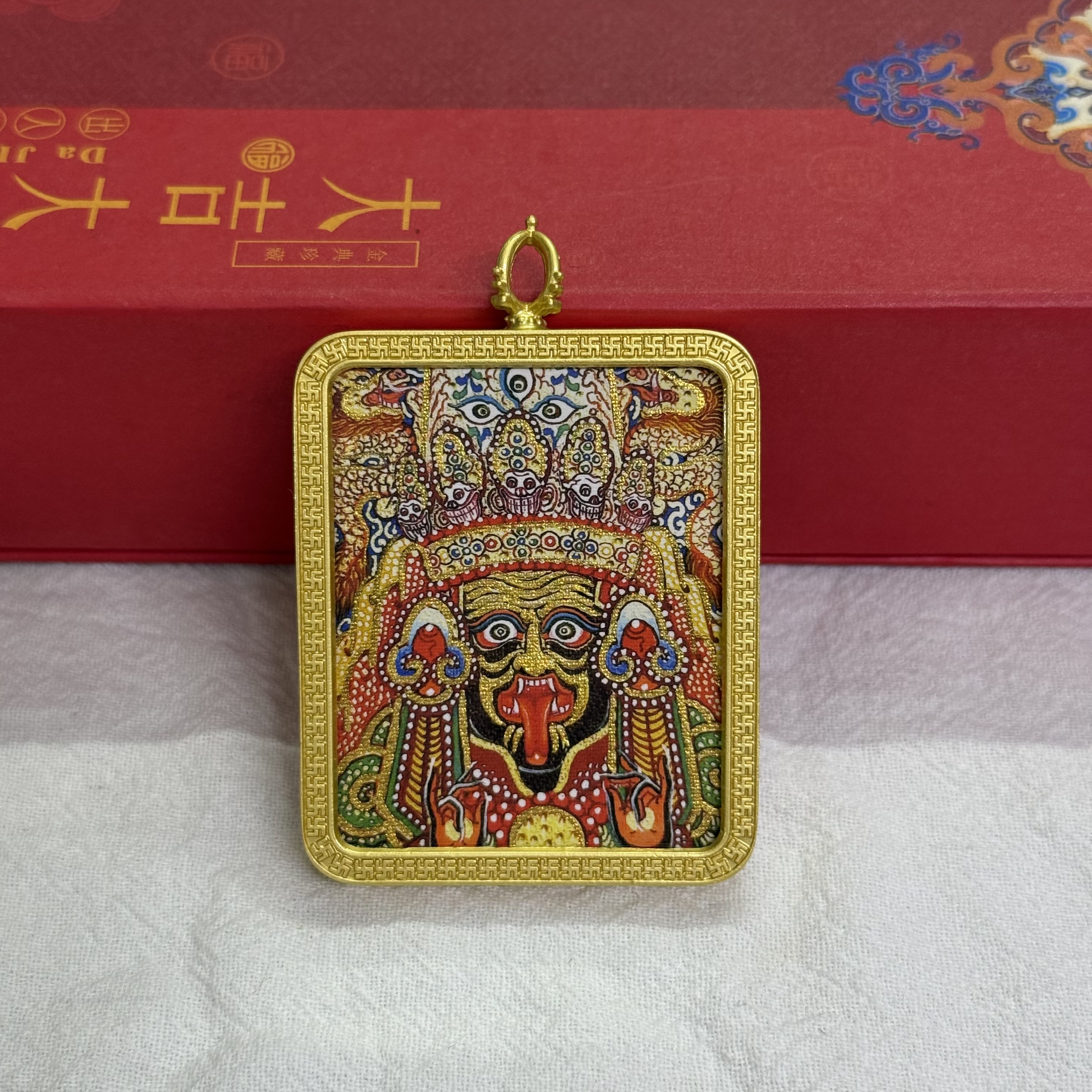 描金手绘唐卡扎基拉姆半手绘前世今生单面唐卡批发详情图10