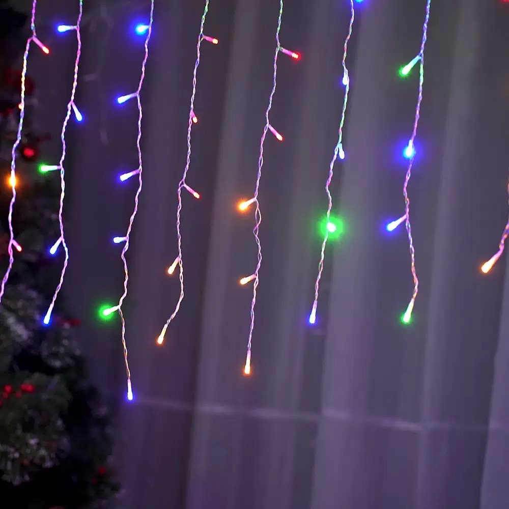 Ice strip lights, colorful lights, flashing lights, string lights, starry sky, waterfall lights, atmosphere lights, outdoor camping decorations, starry sky light strips, Christmas ornaments, Christmas details Picture